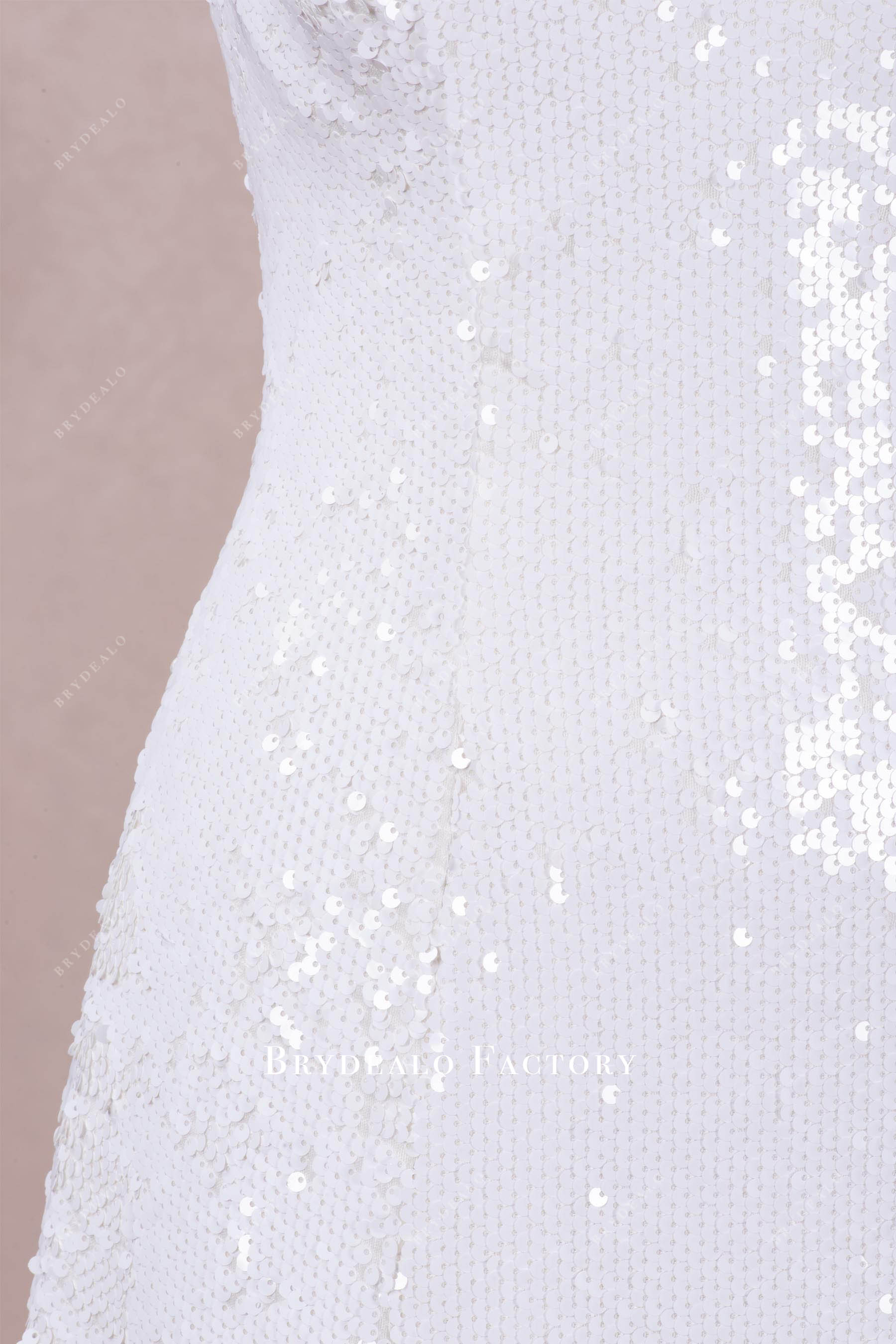 sparkly white sequin wedding dress