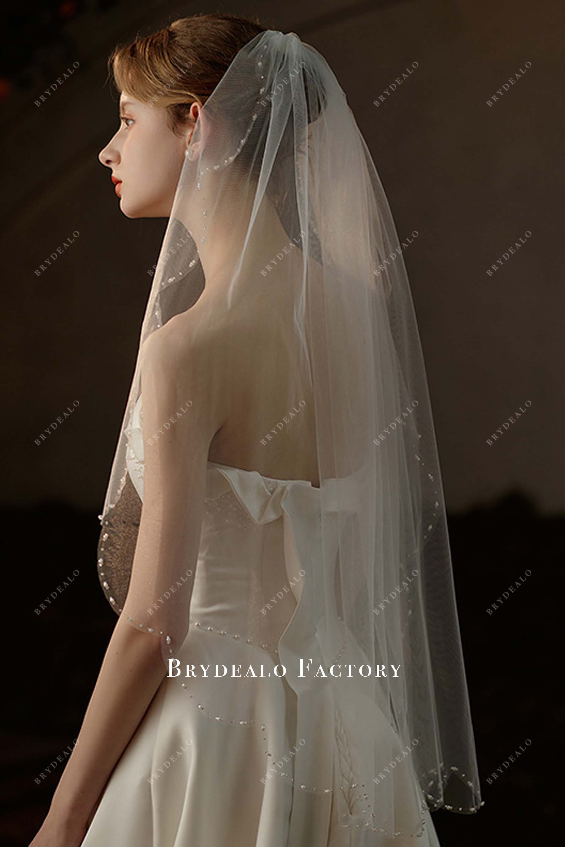 best fingertip length bridal veil for sale