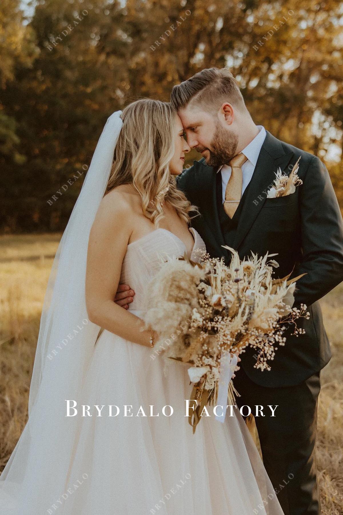 strapless a line wedding dress