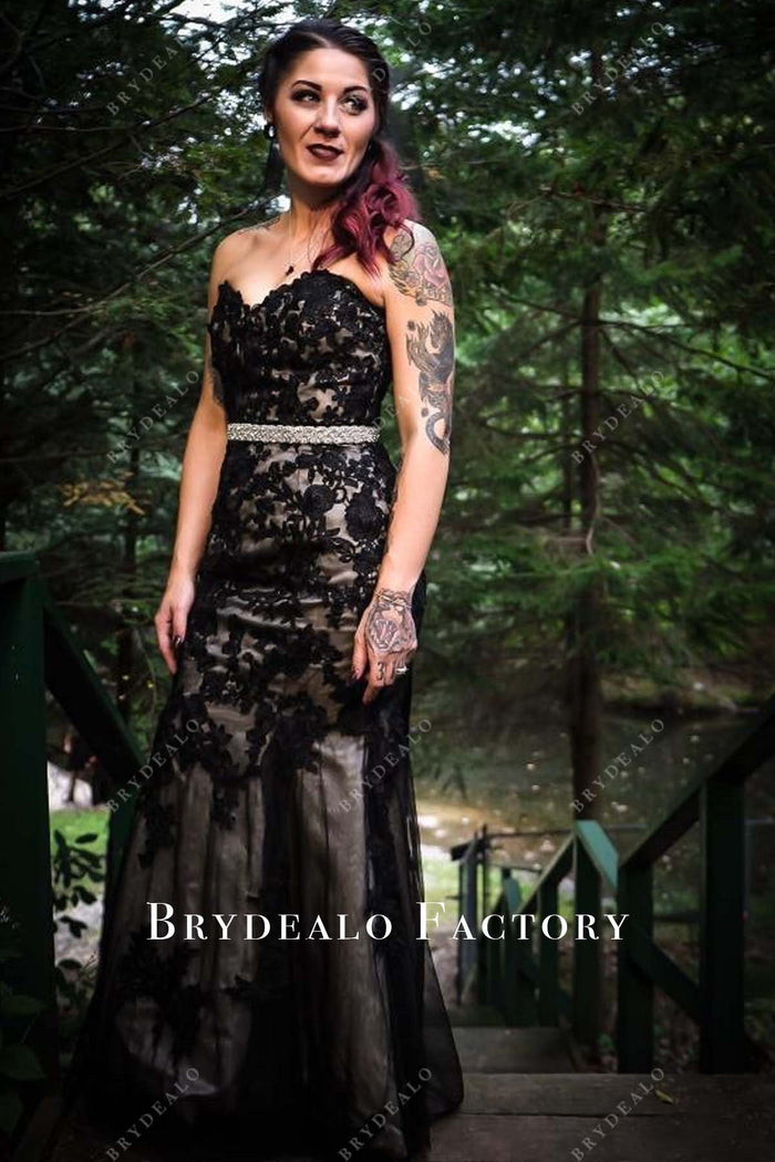Women's Gothic Irregular Twining Layered Slip Wedding Dress main image 0