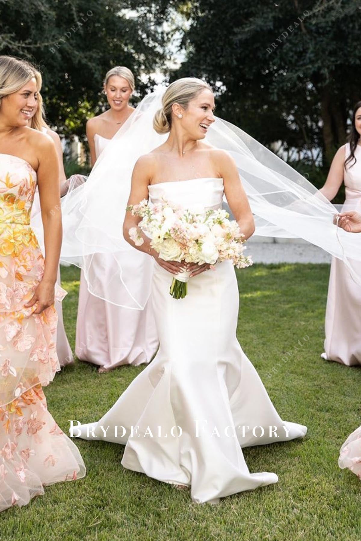 strapless mermaid wedding dress