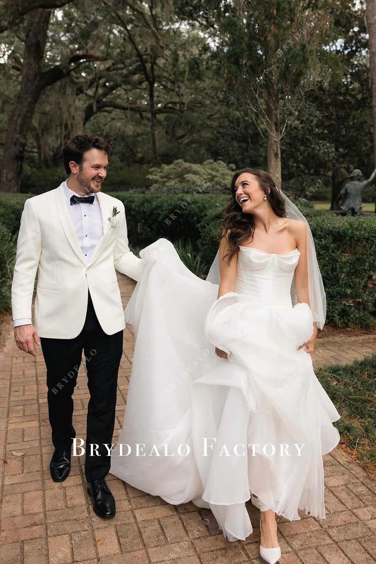 strapless wedding dress