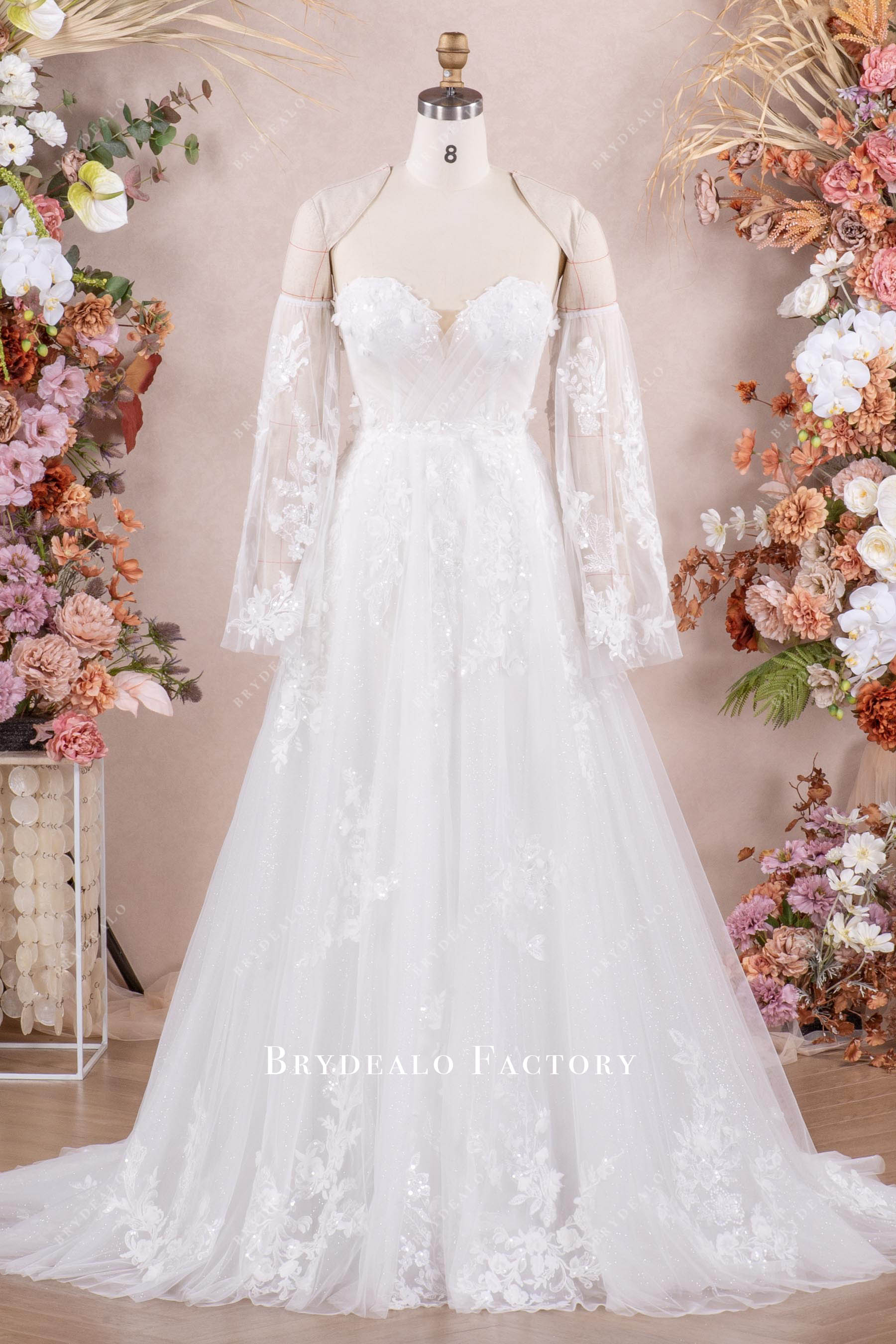 sweetheart lace wedding dress