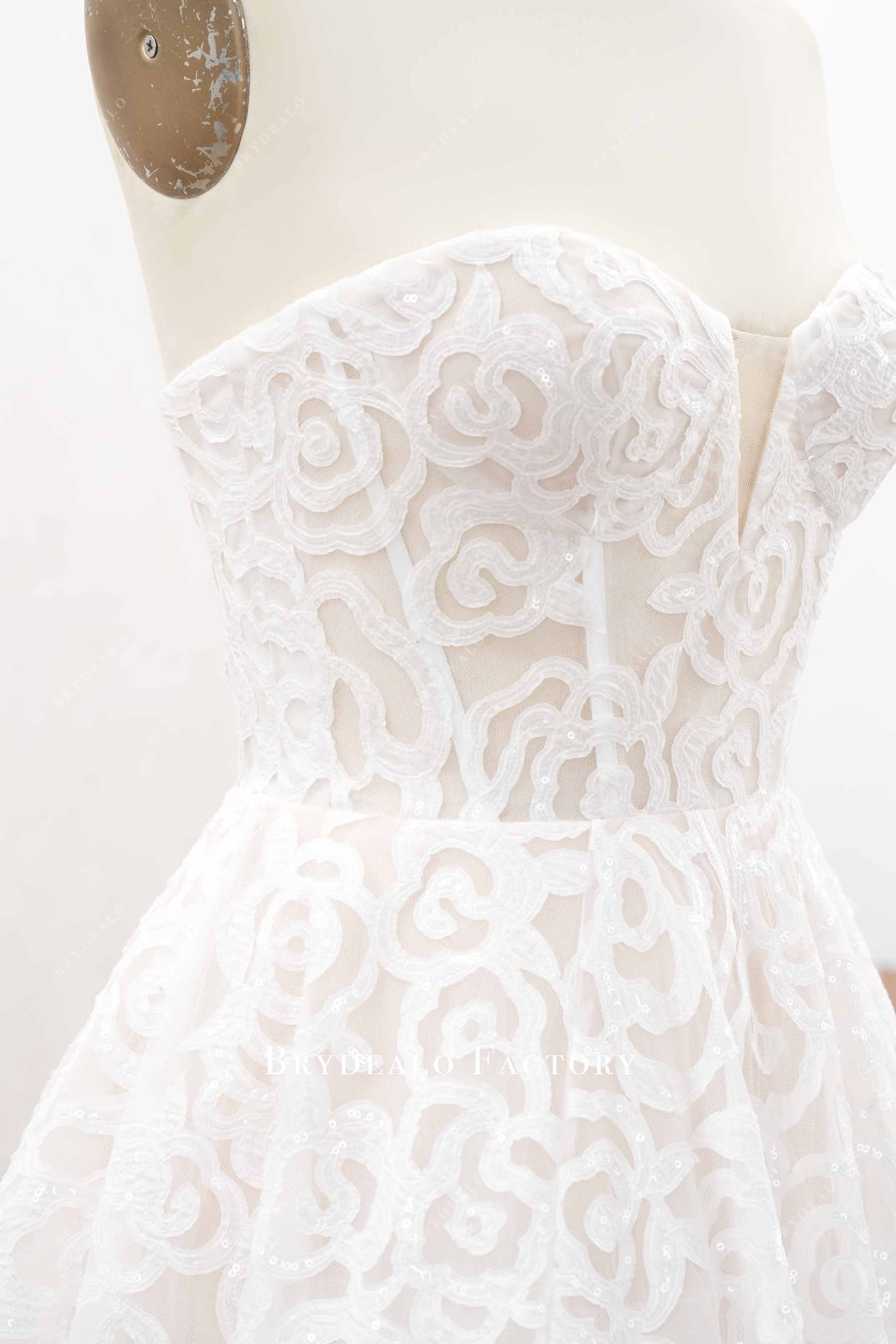 sweetheart neck corset bridal dress