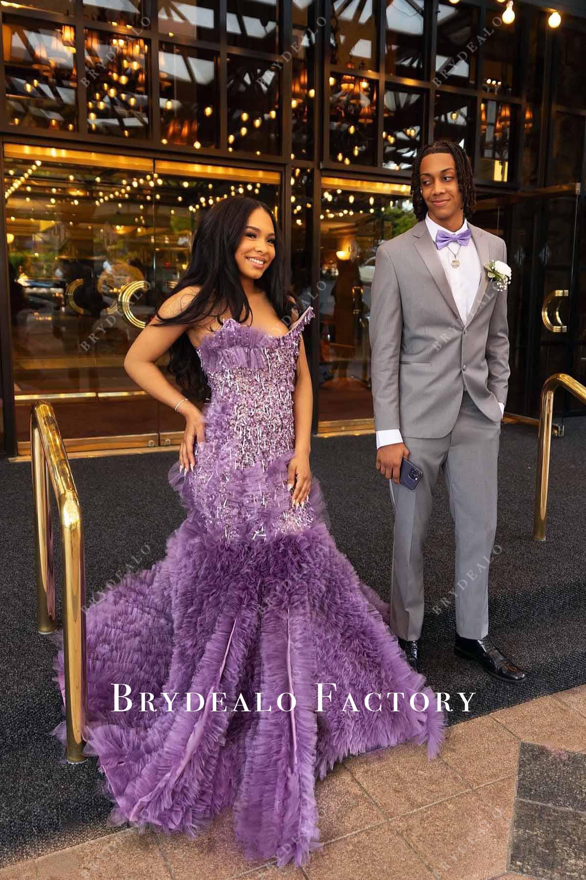 tahiti v neck prom dress