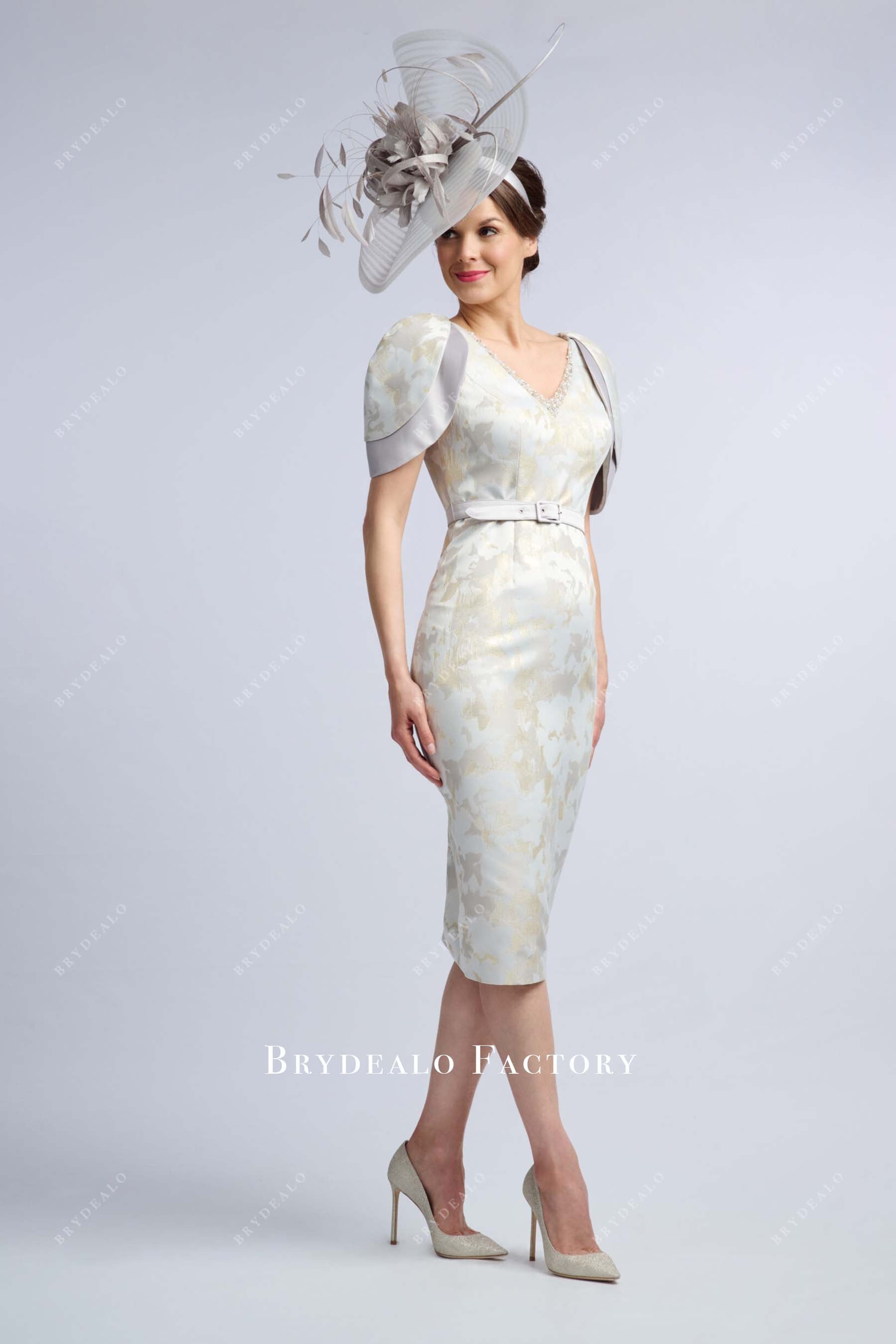 tea length mother of bride dress