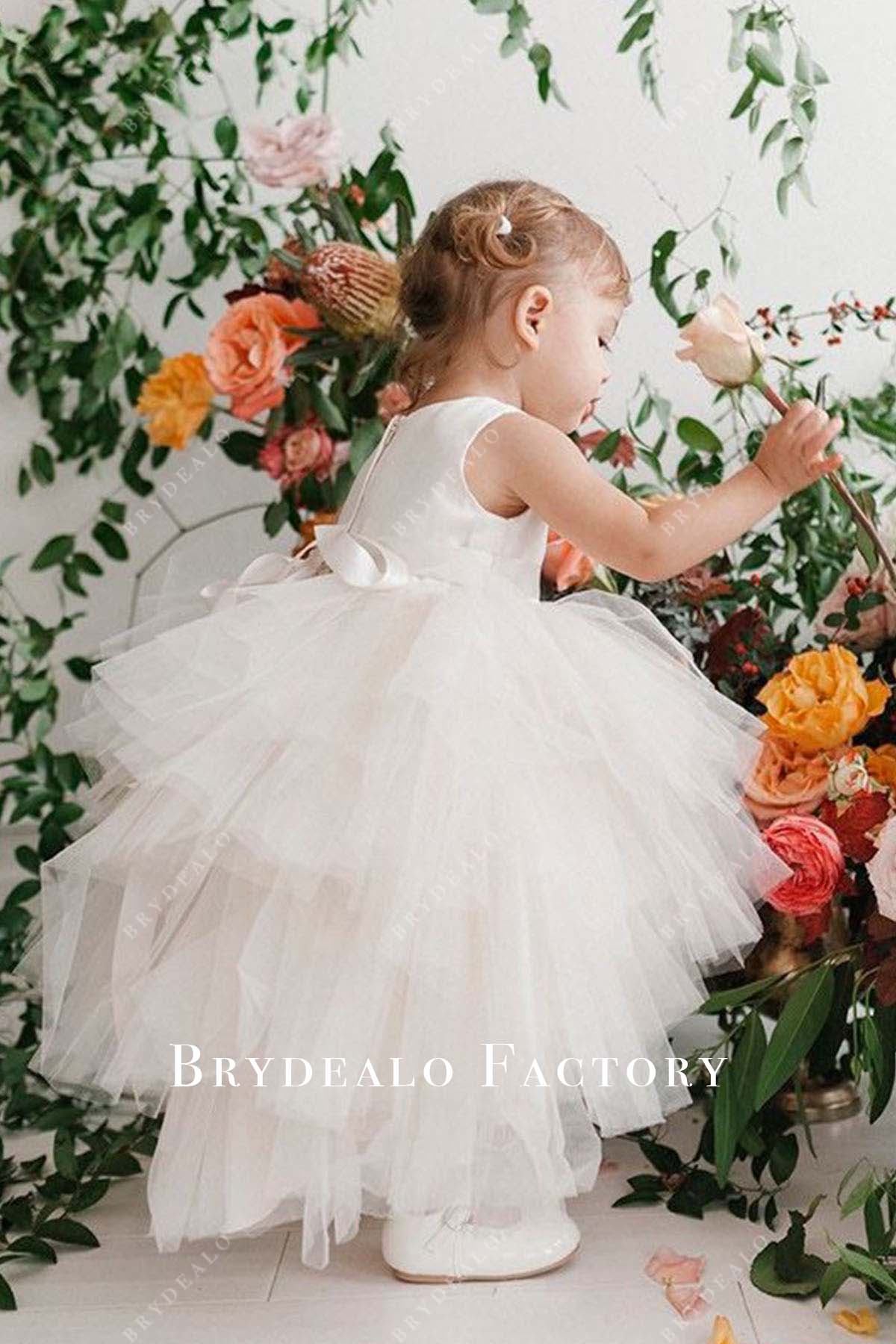 tiered tulle infant girl dress