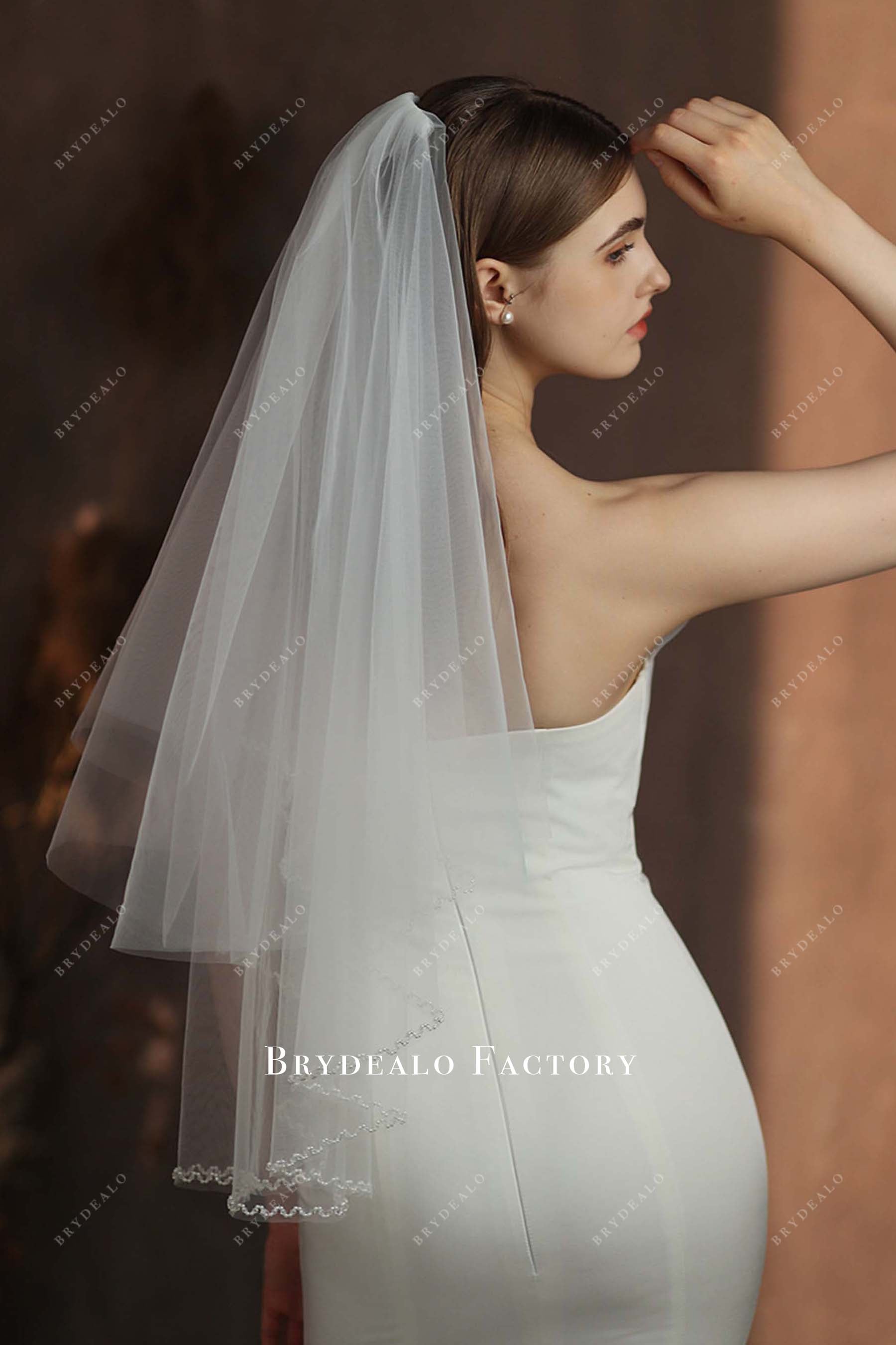 tulle with comb bridal veil 