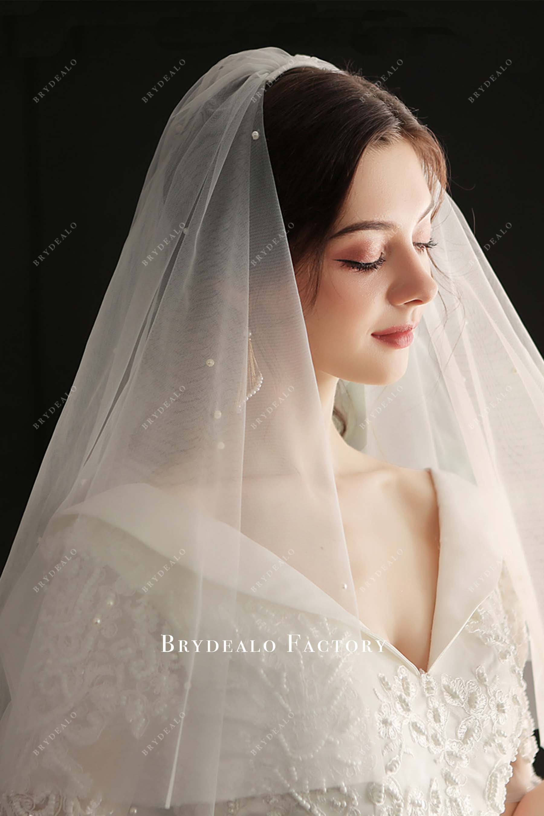 tulle with comb wedding veil