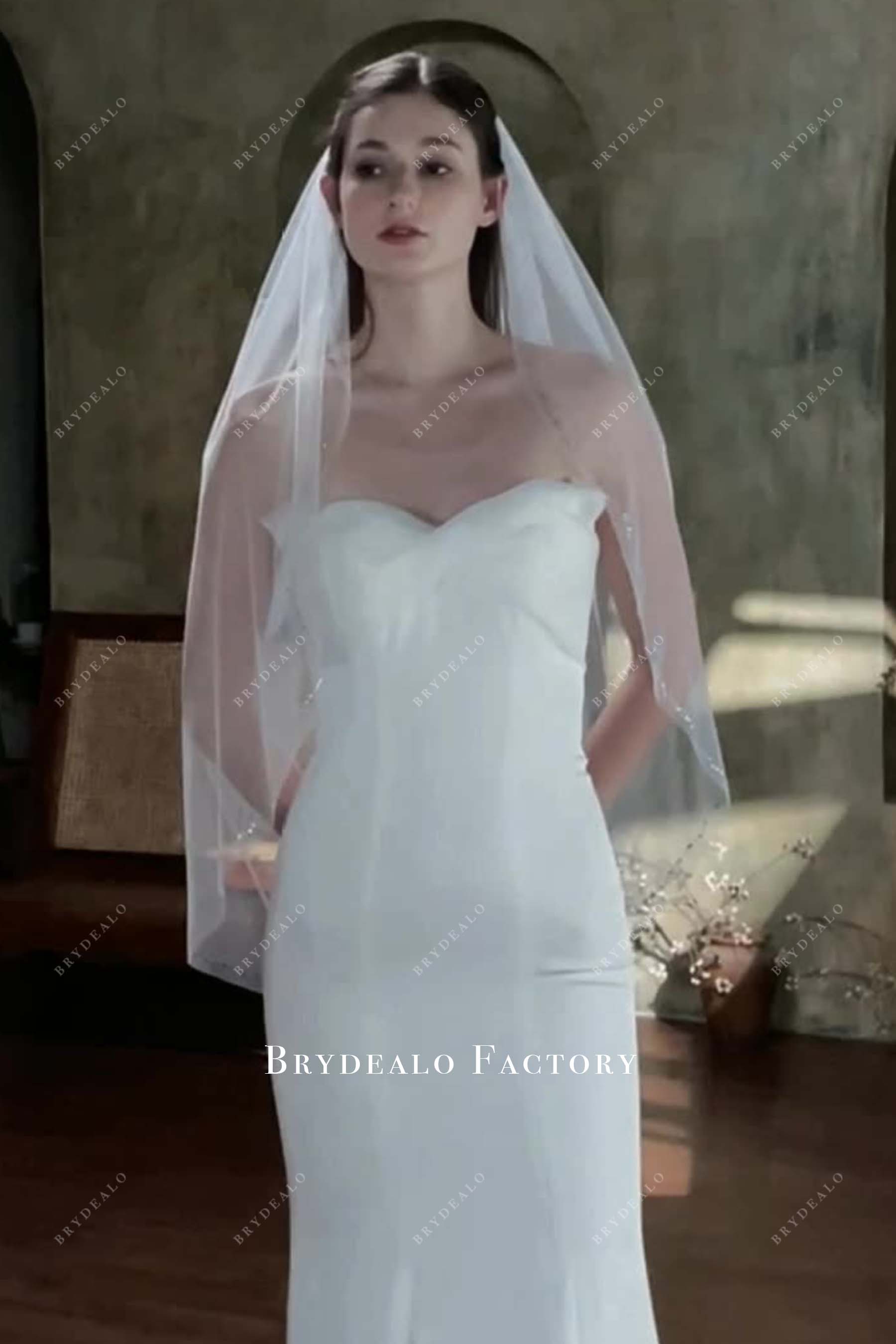 tulle with comb bridal veil