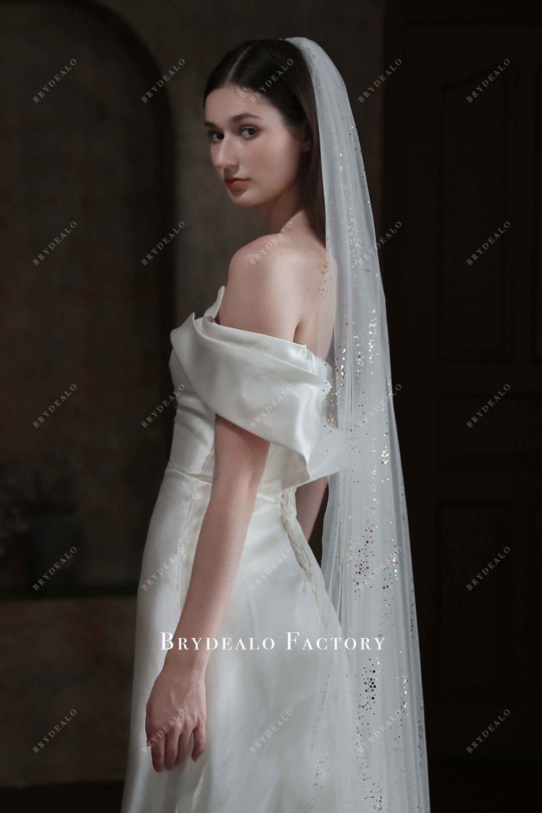 tulle with comb wedding veil