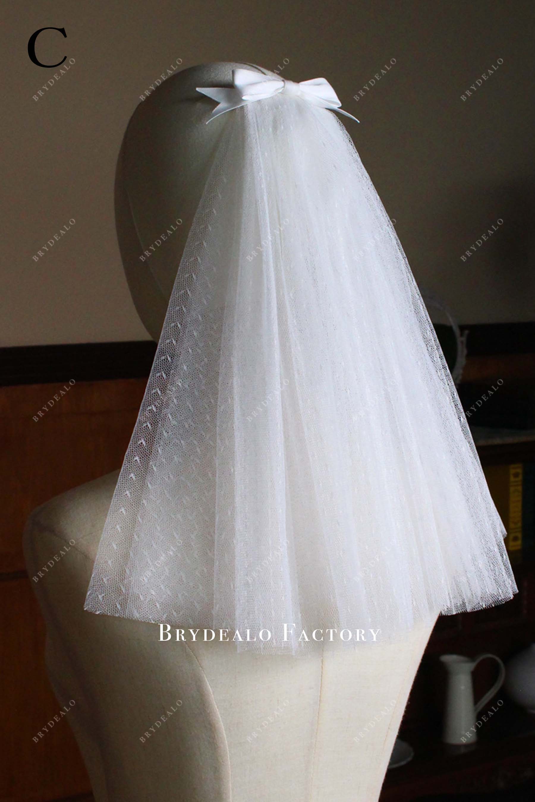 two tier bridal veil