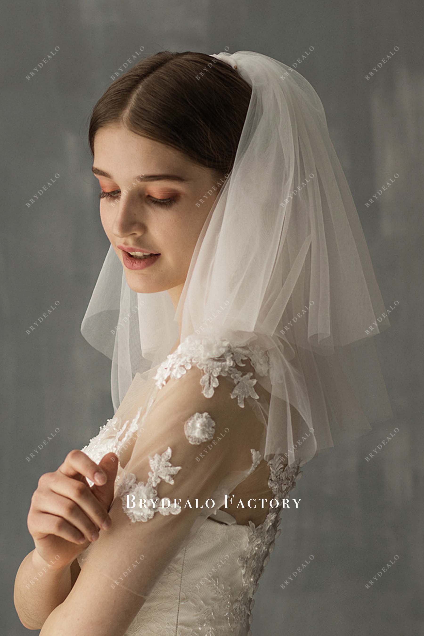 two tier bridal veil