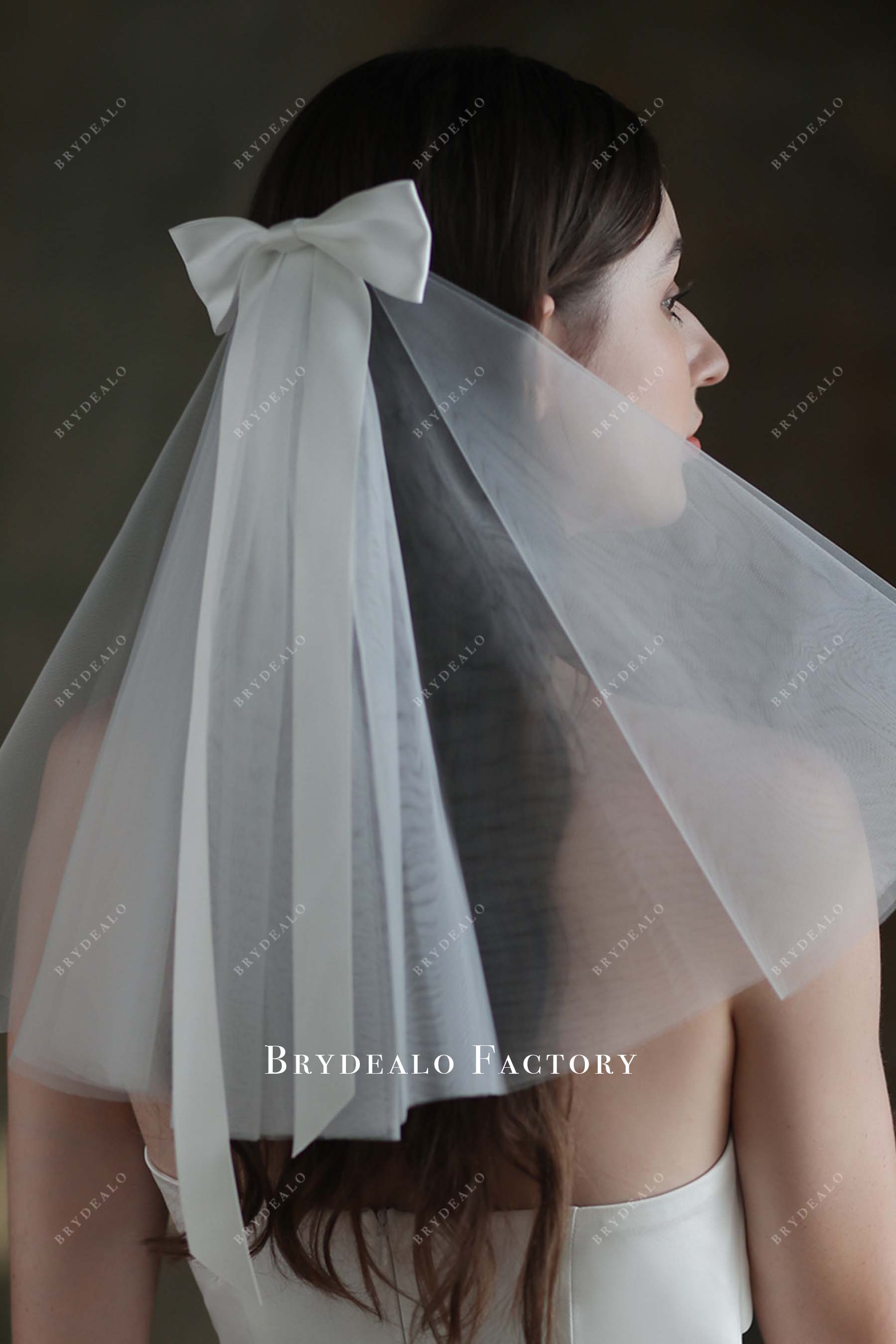 two tier bridal veil