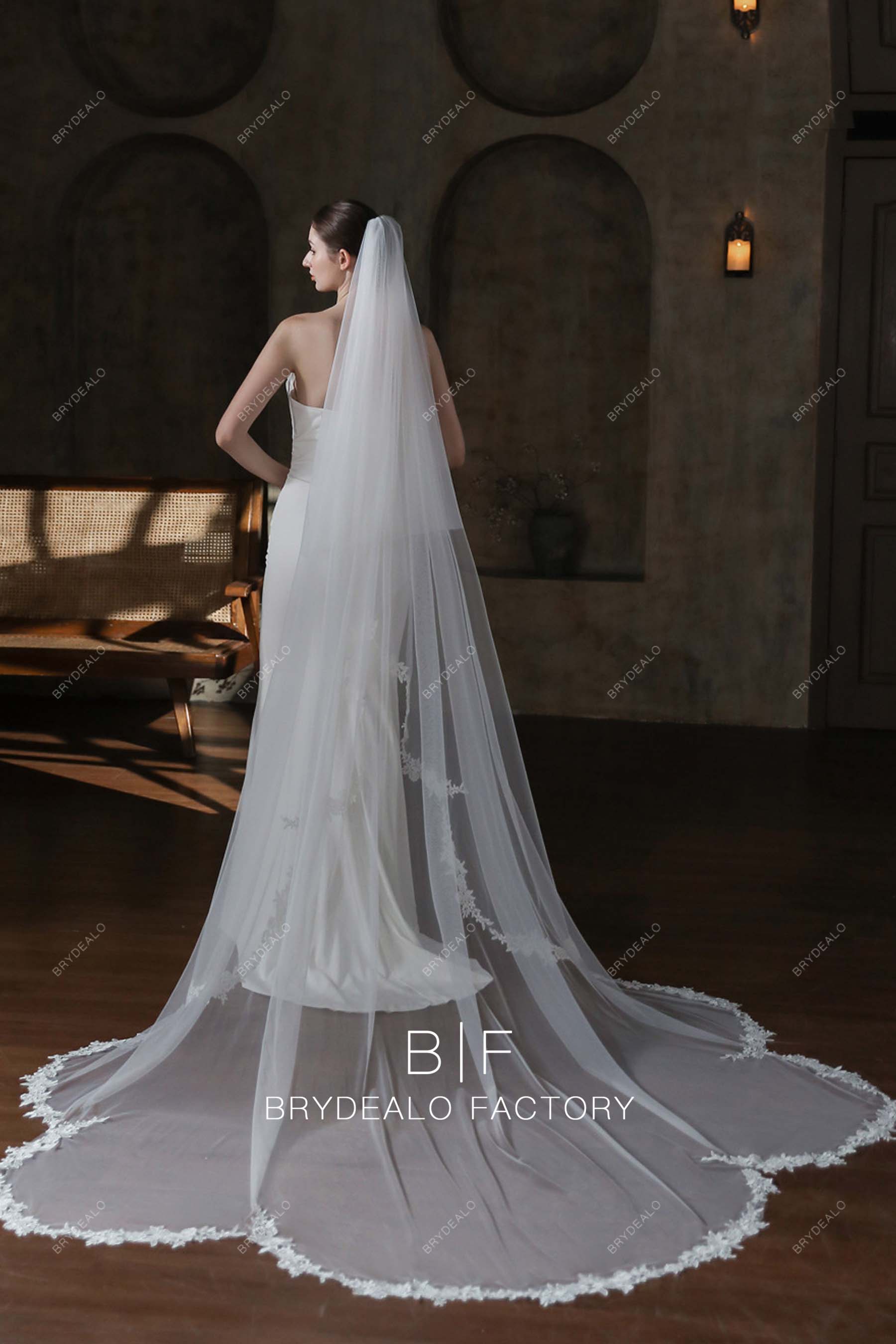 two tiered bridal veil 