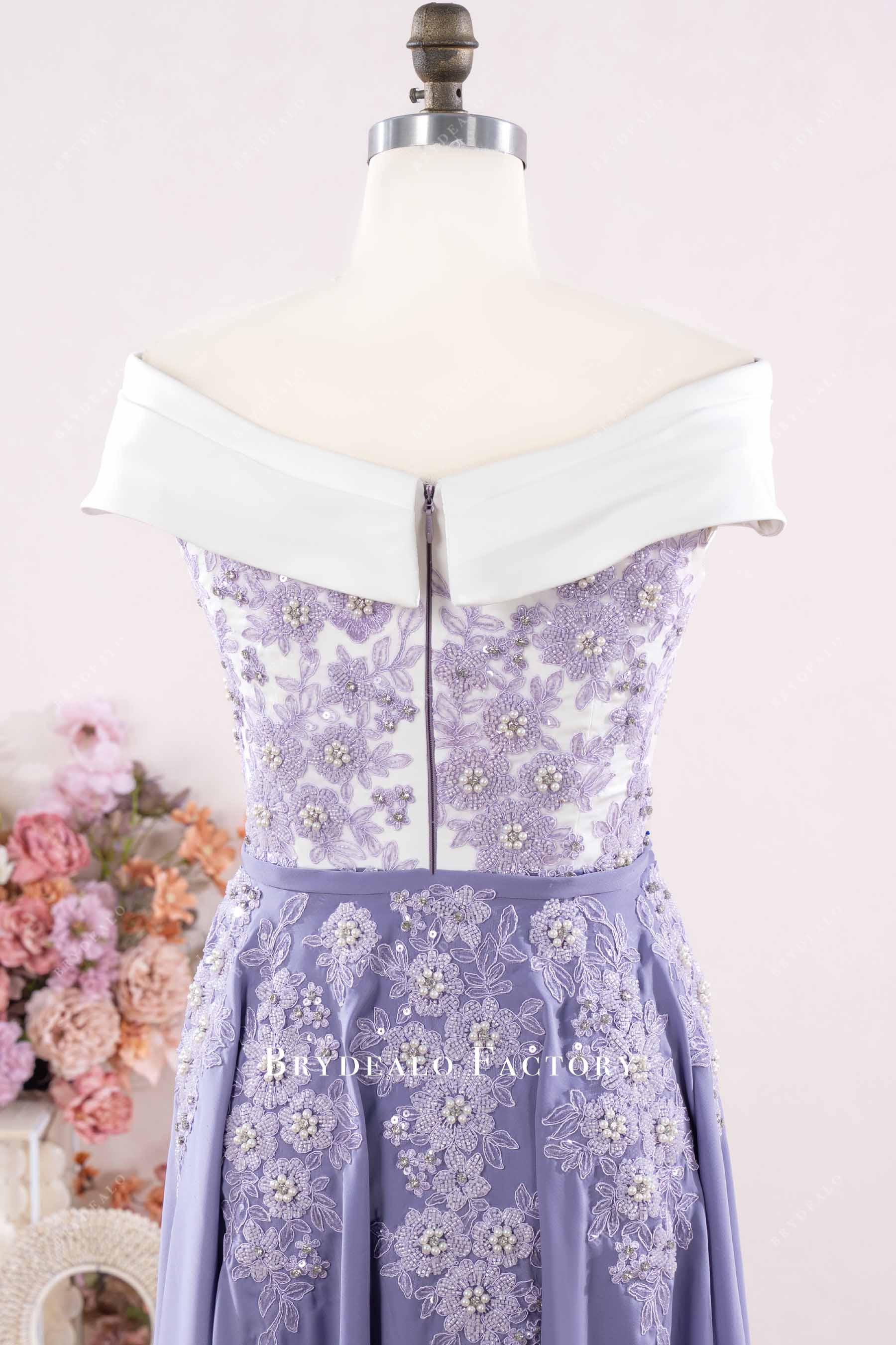 two tone beaded lace mother of bride dress