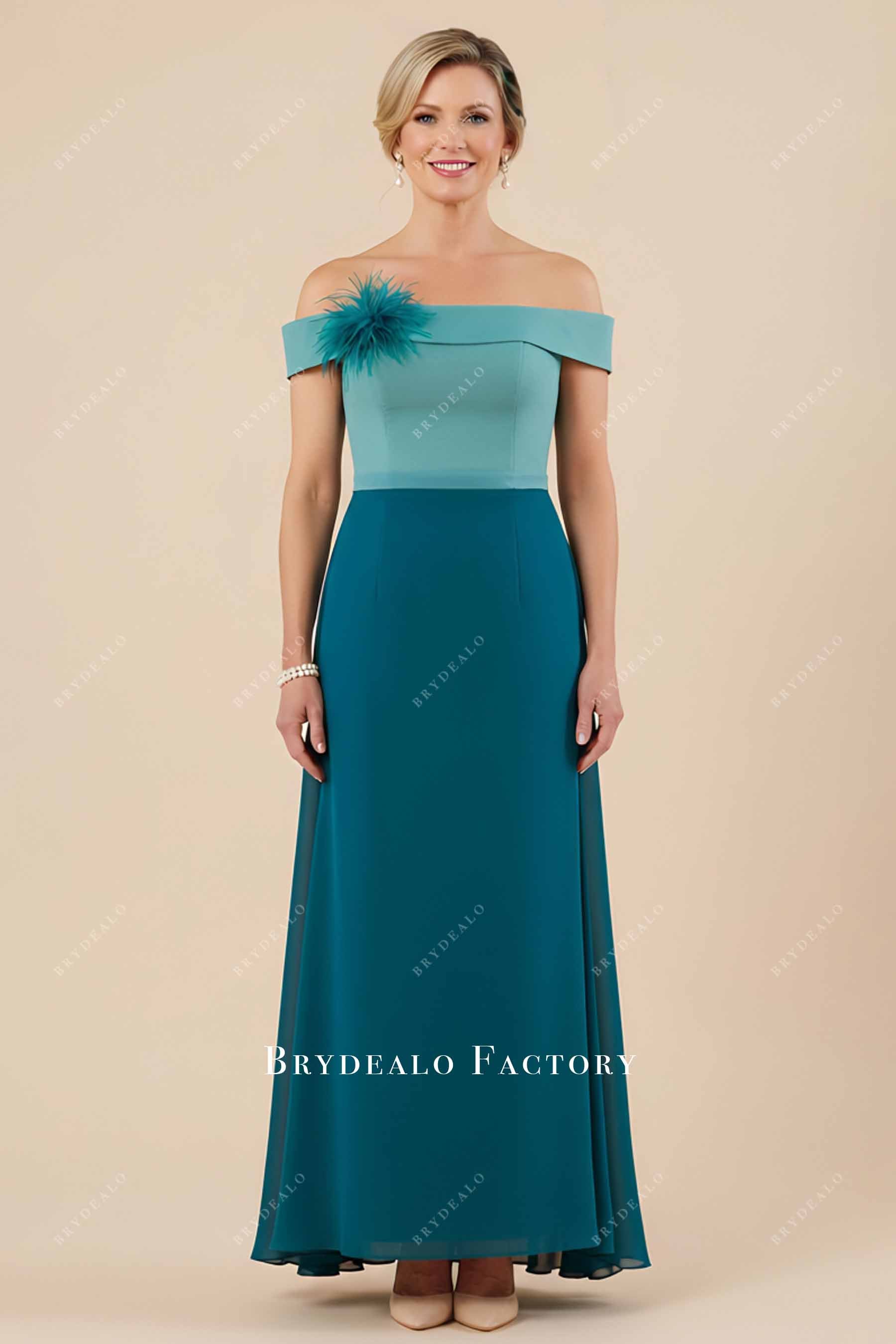 two tone mother of bride dress