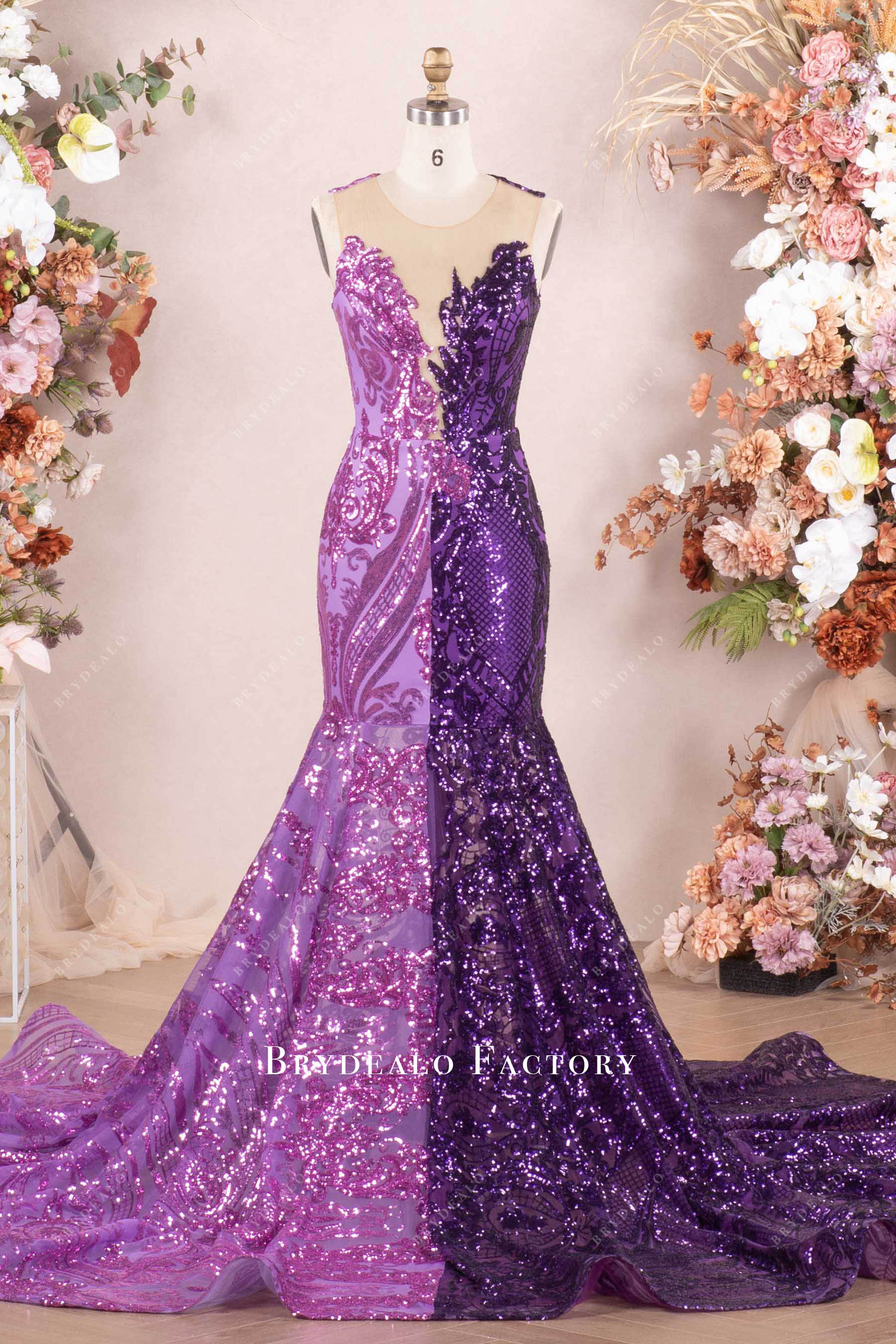 unique sparkly sequin prom dress