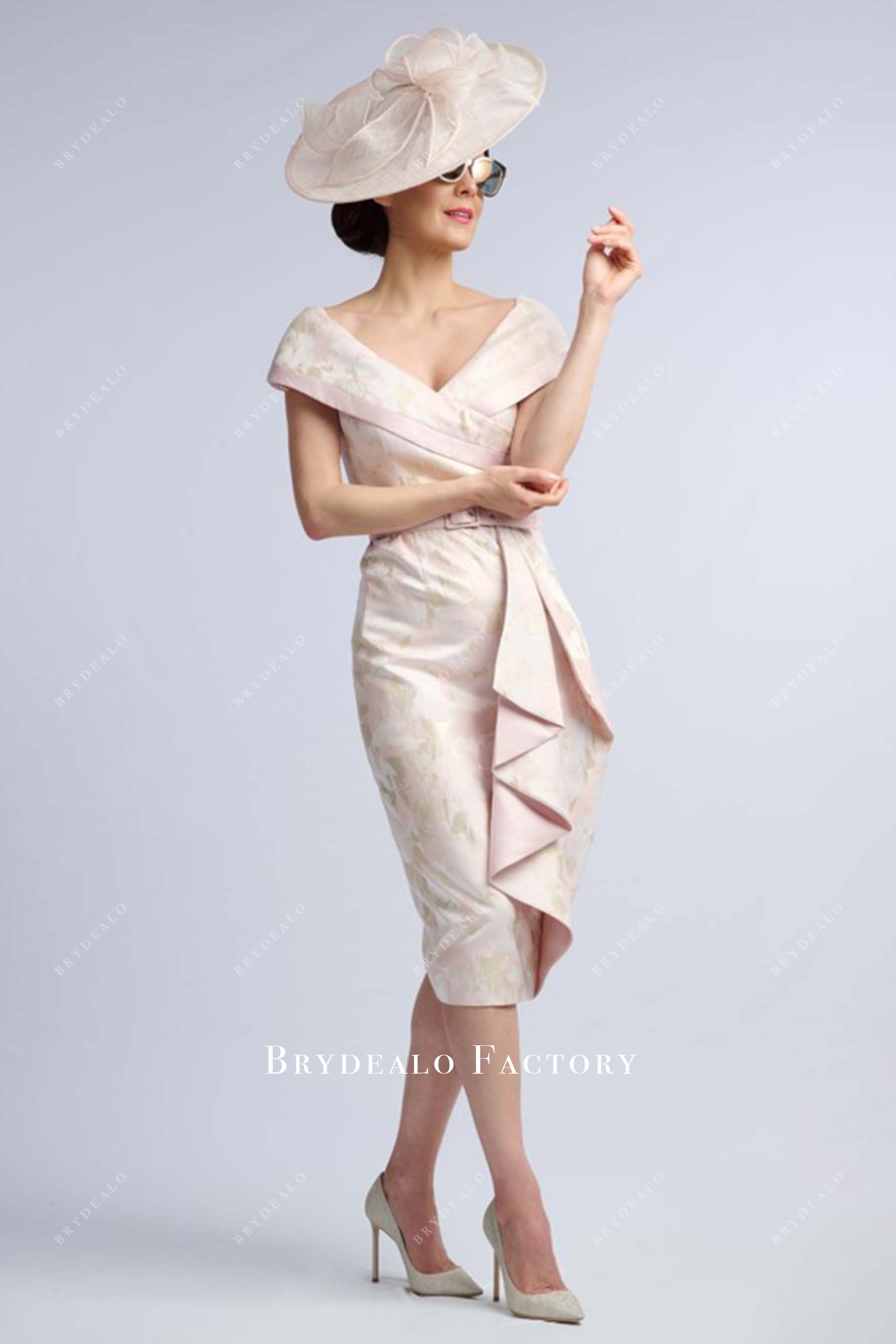 v neck mother of bride dress