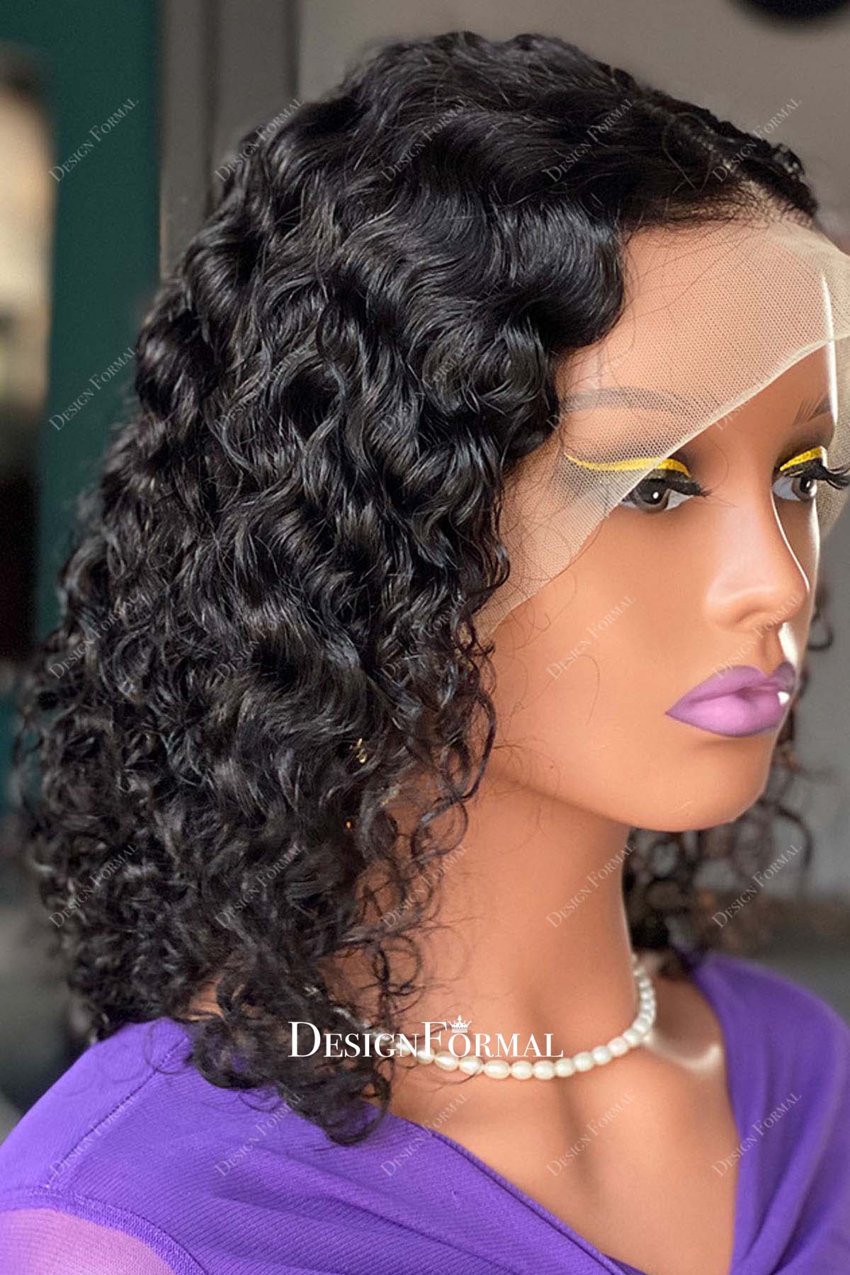 water wave human hair wig