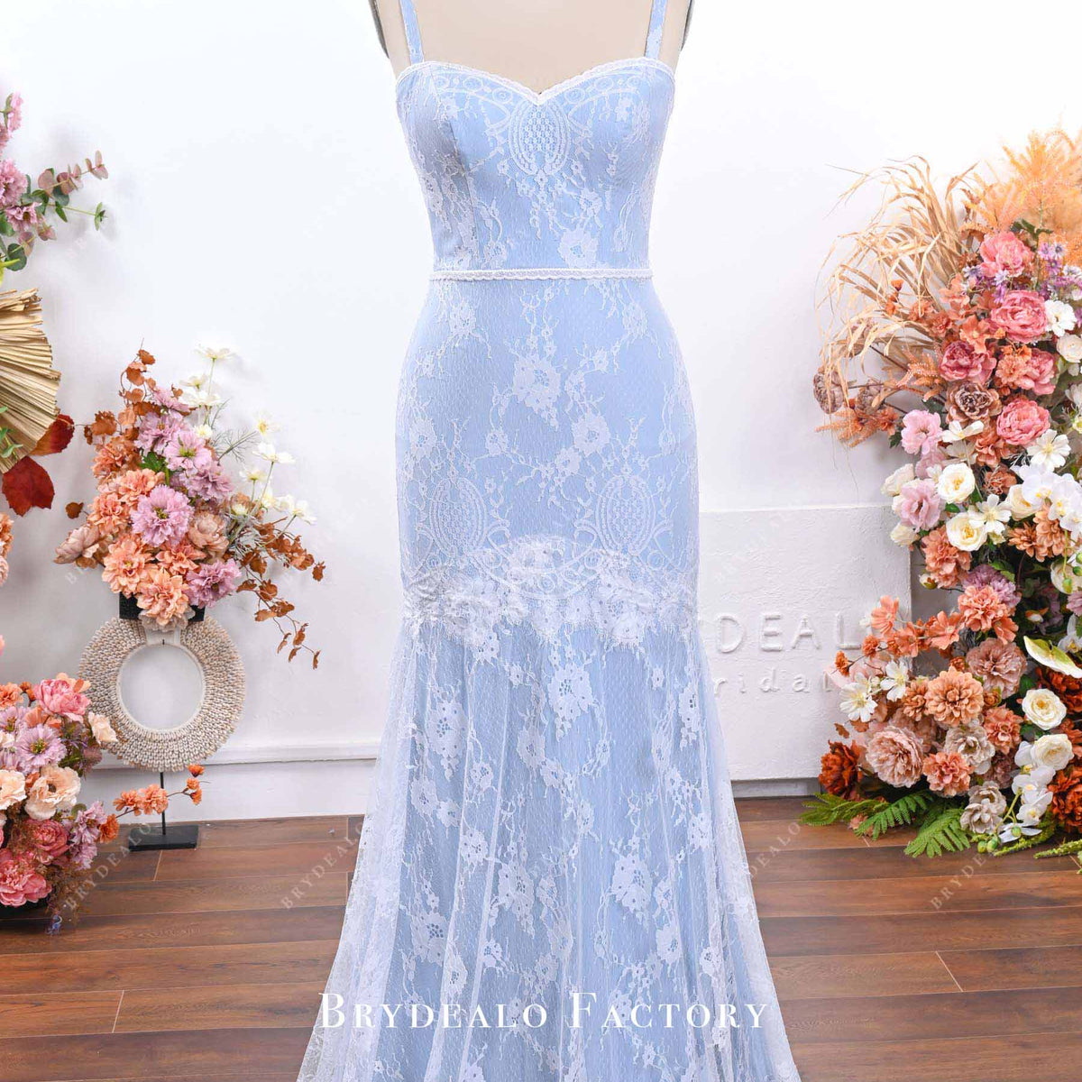 Spaghetti Straps Floor Length Sky Blue Sleeveless Wedding Dress Spaghetti Straps Floor Length Sky Blue Sleeveless Wedding Dress