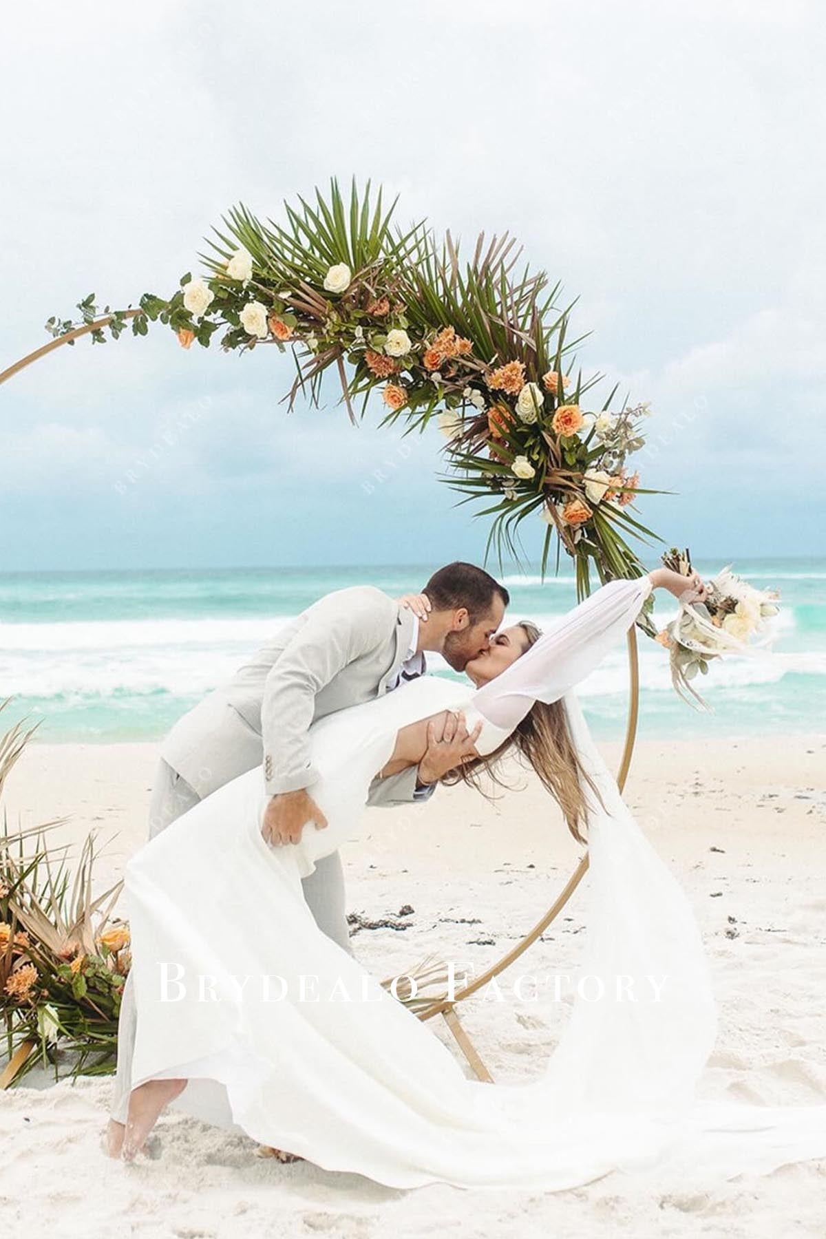 white mermaid wedding dress