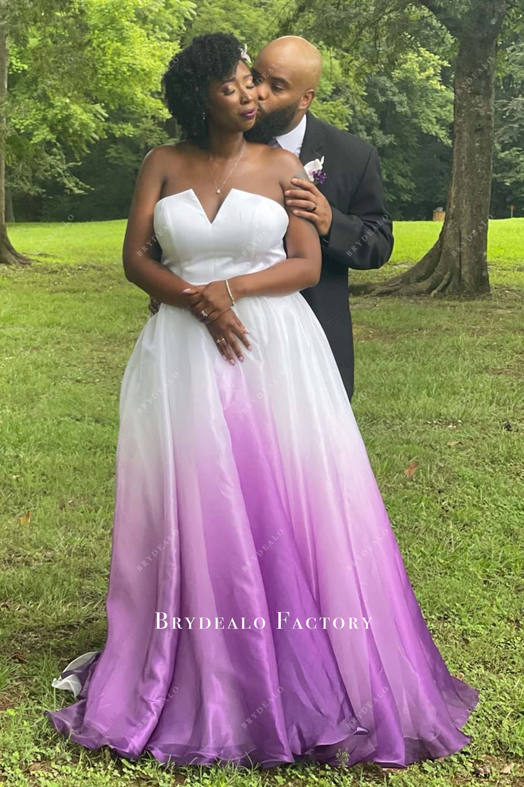 Ombre Wedding Dresses Beautiful Colorful Bridal Gowns Onlline