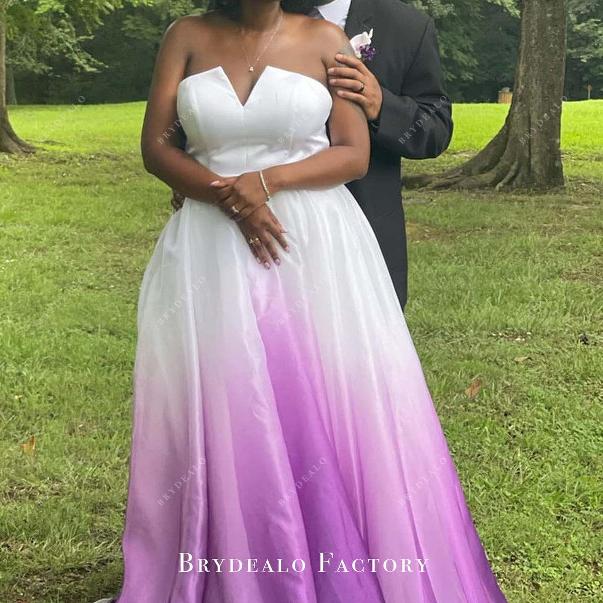 fitted lace wedding dress Plus Size Sweetheart Backless Long Sleeve Chiffon A Line Dresses Purple / 2XL