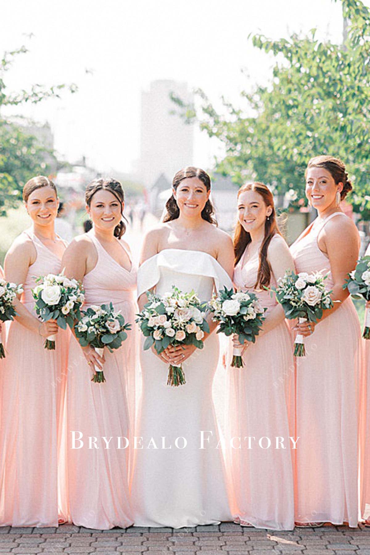 white straight across wedding dress