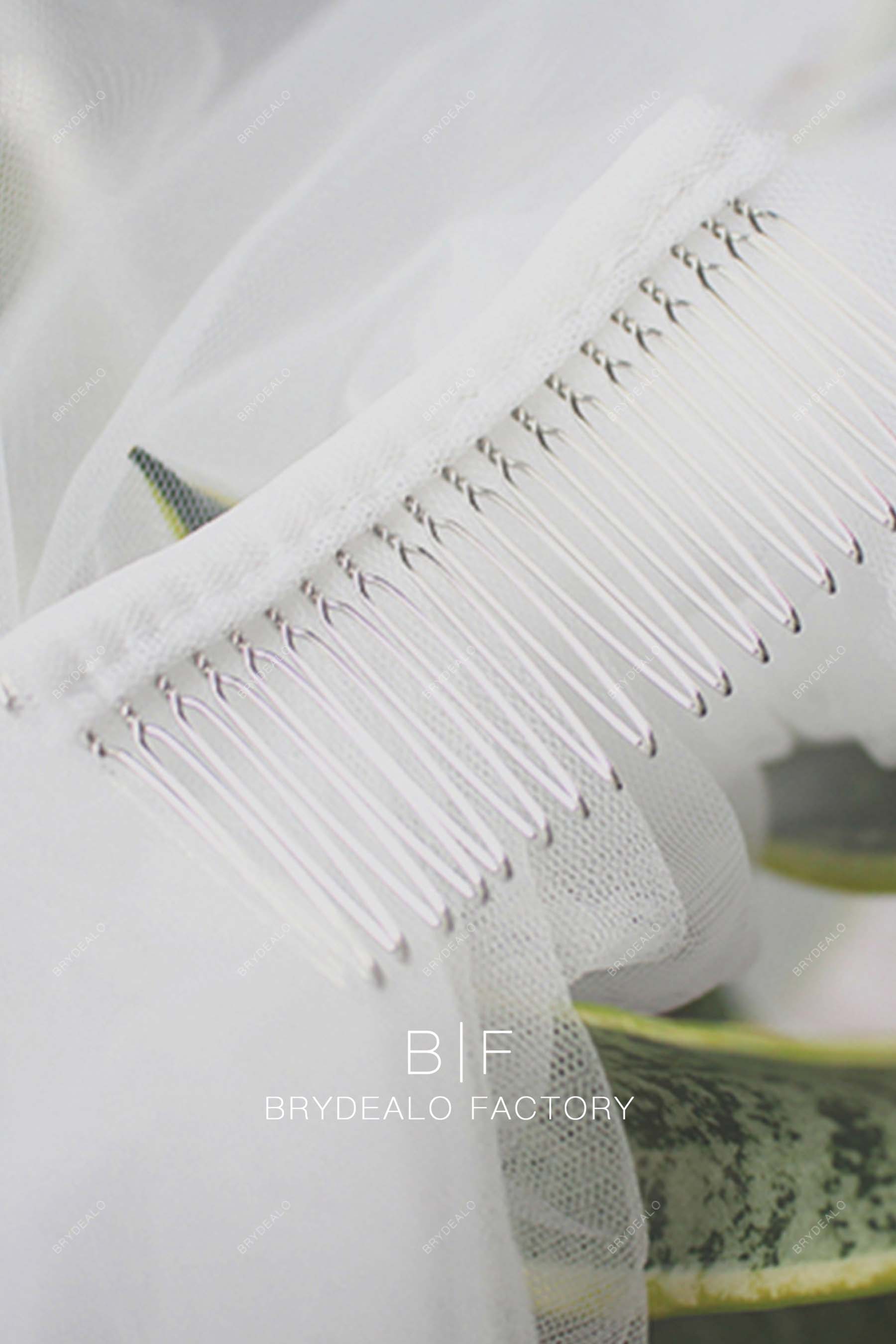 with comb bridal veil