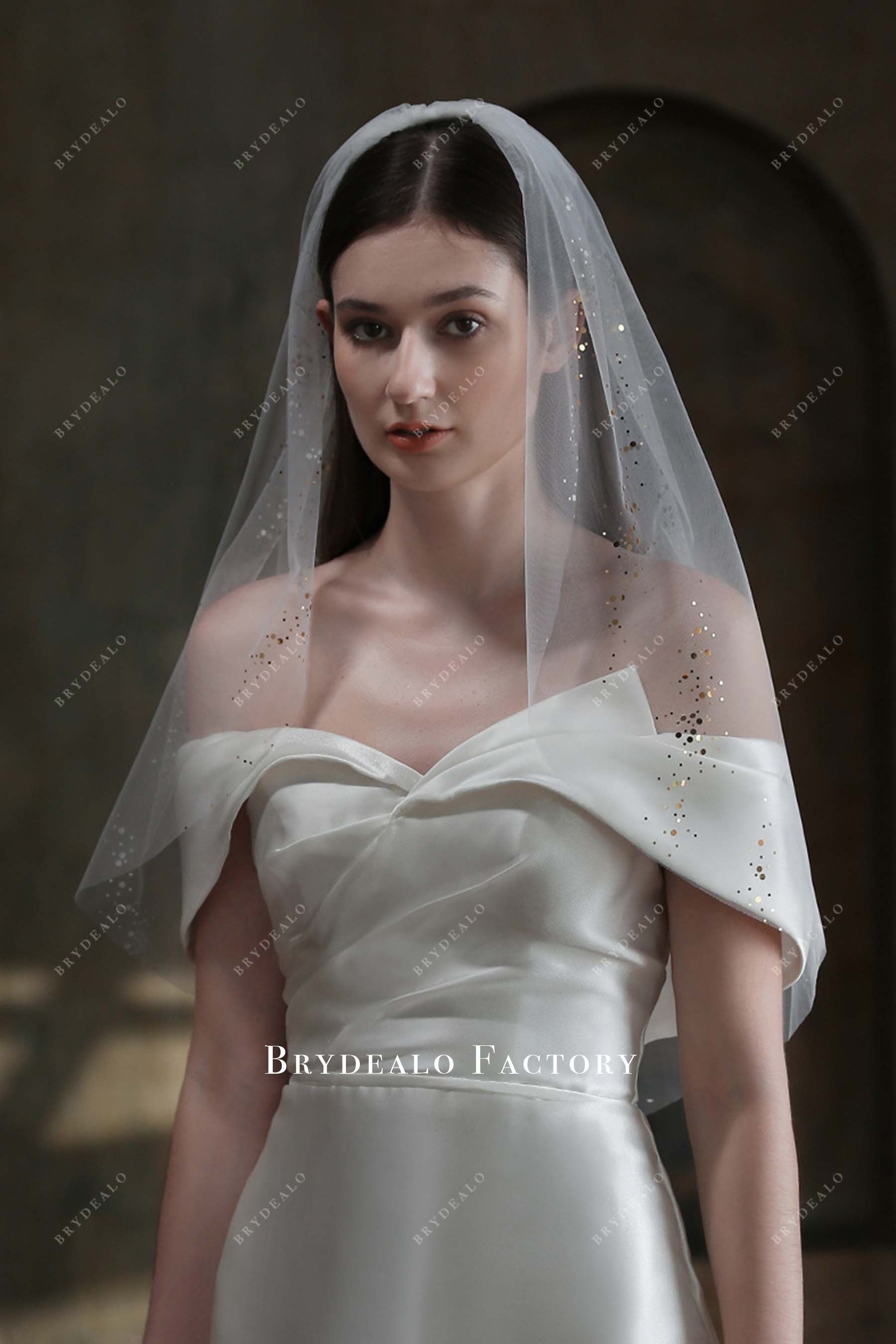 with comb bridal veil