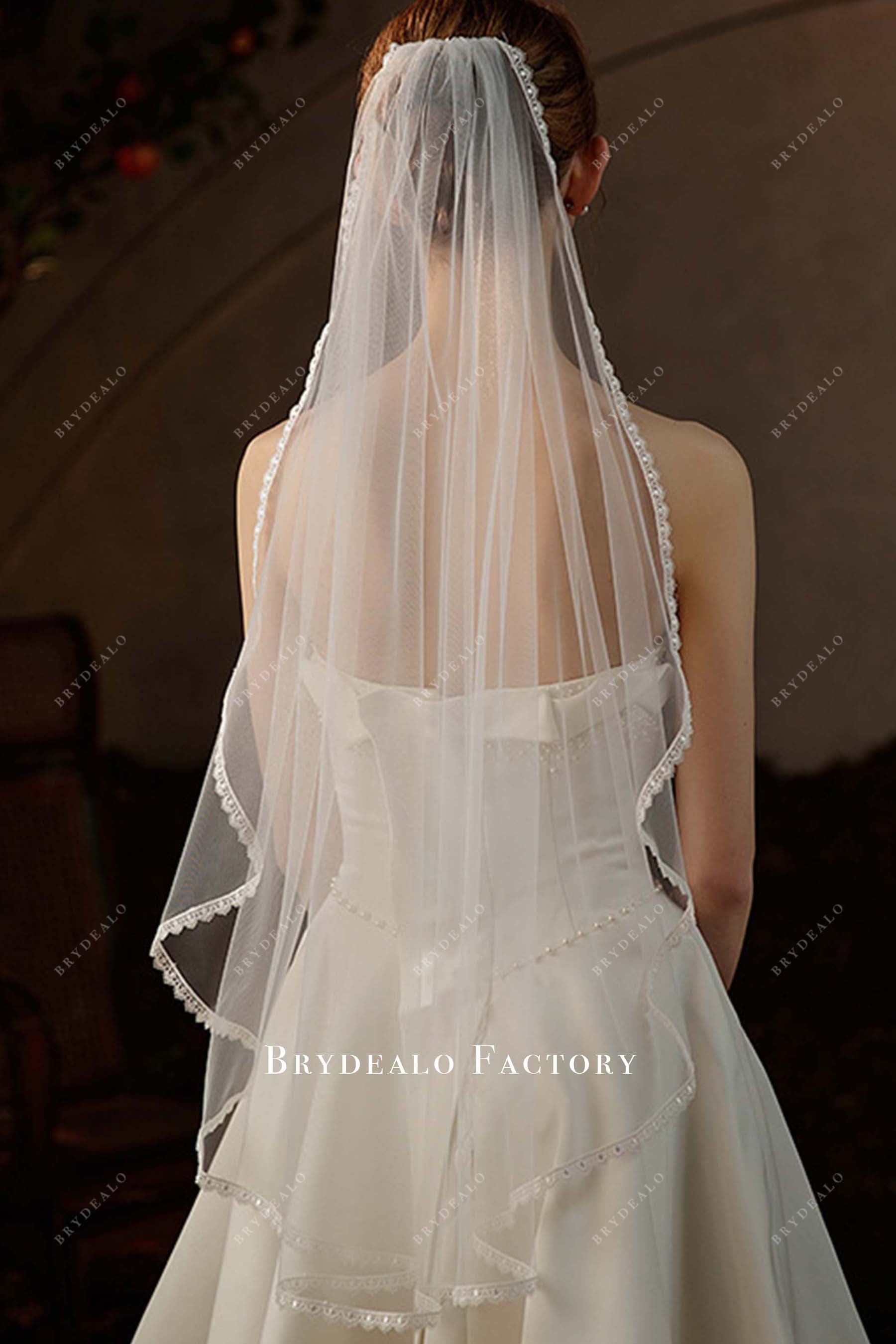 with comb bridal veil