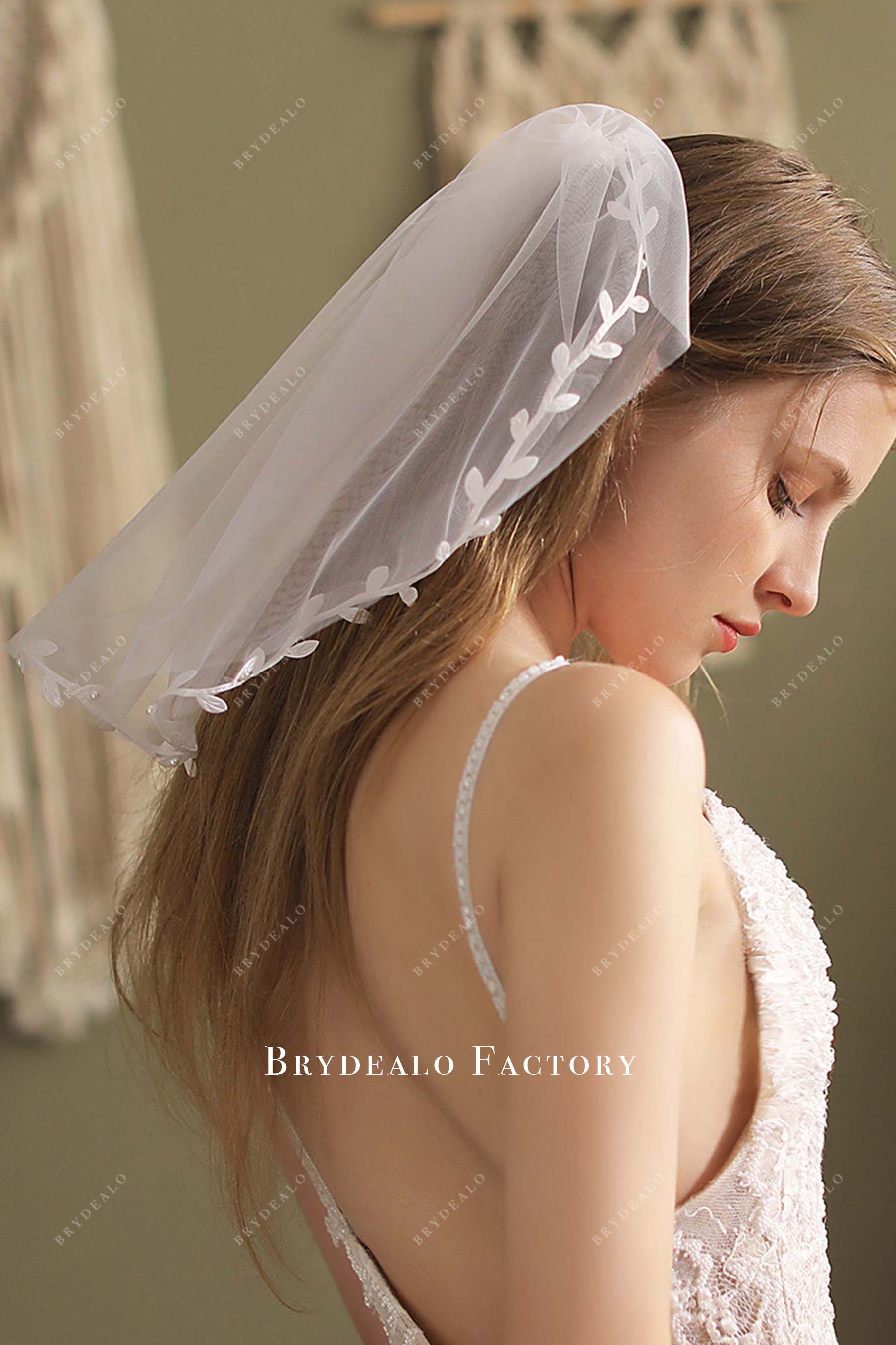 with comb bridal veil