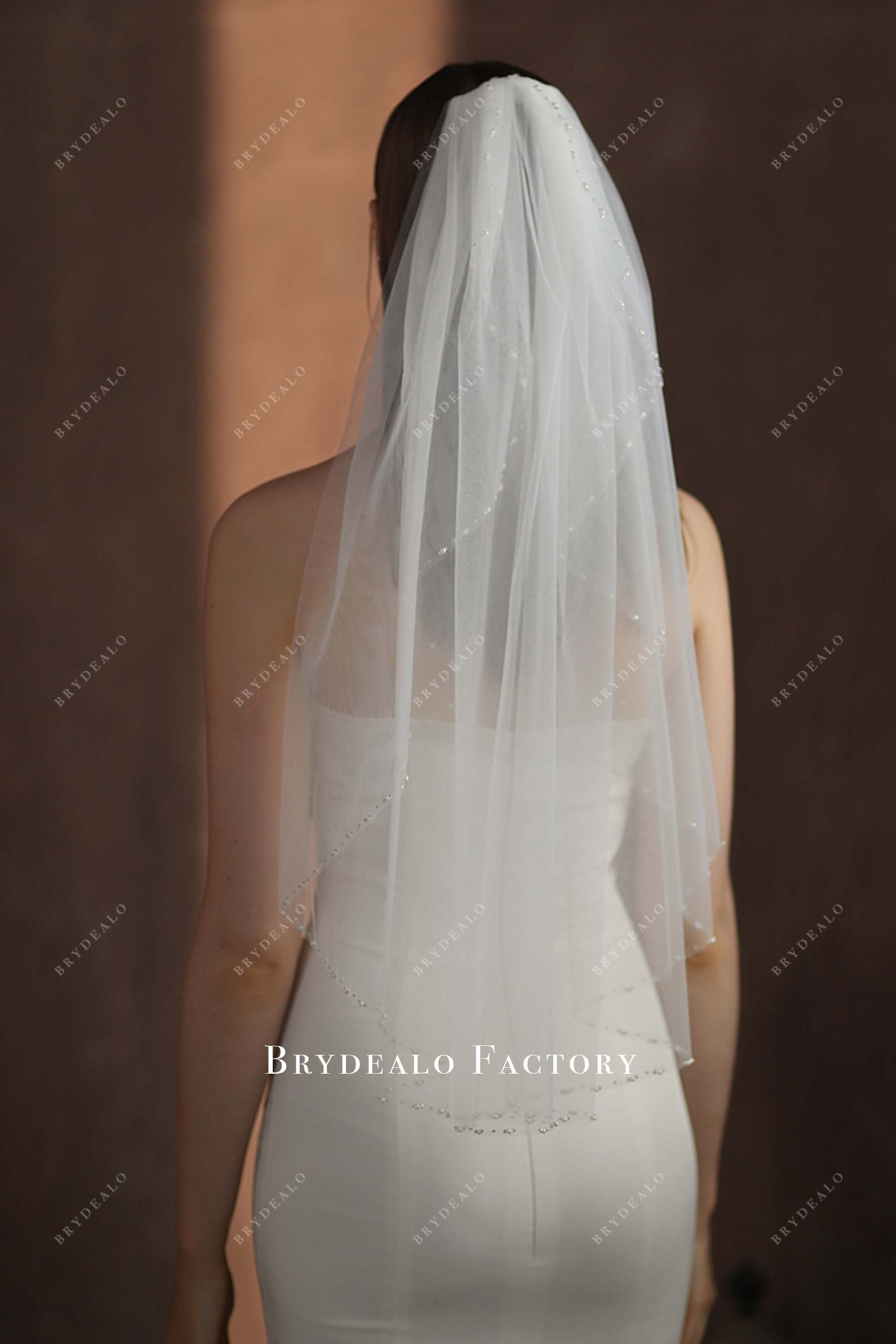 with comb bridal veil