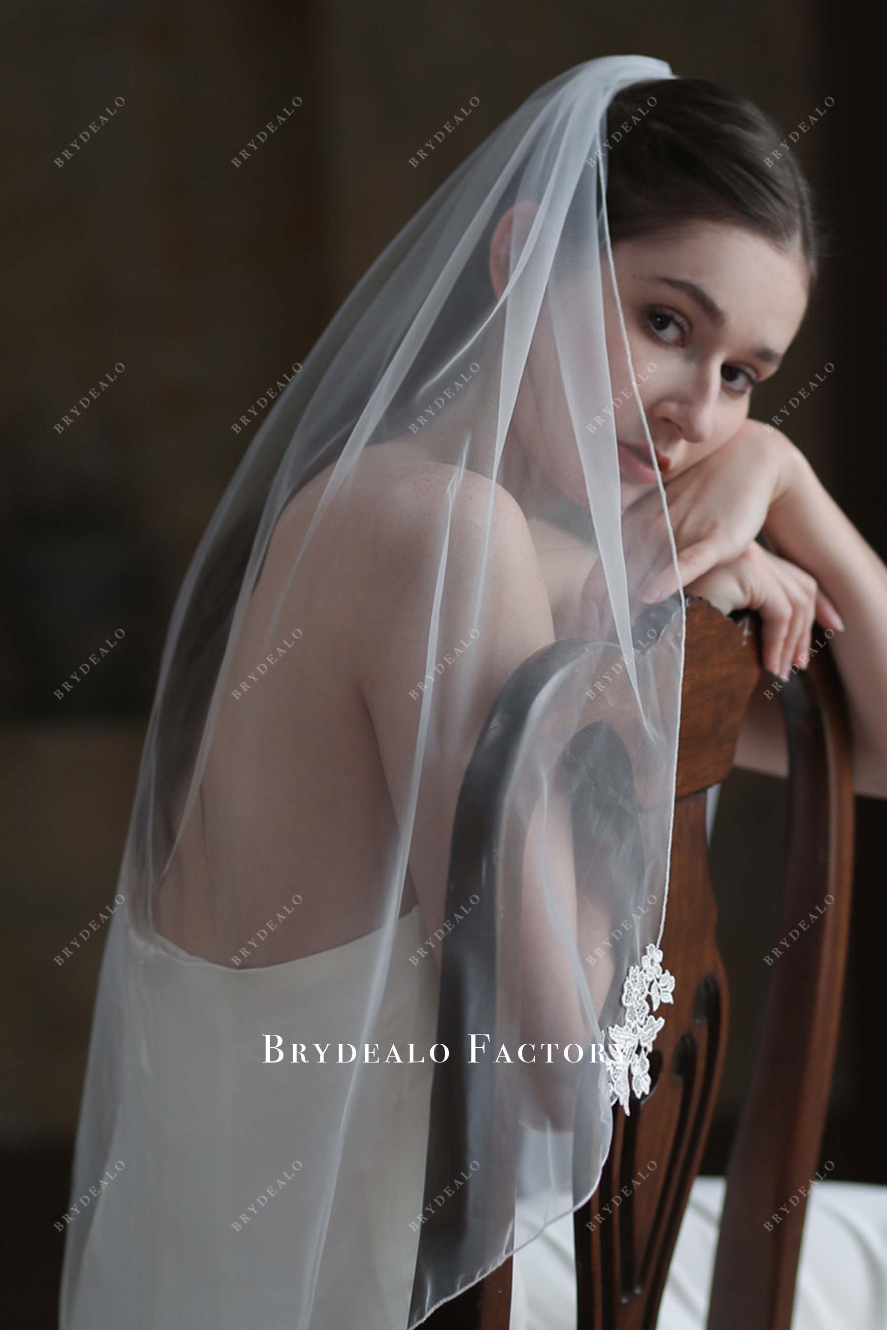 with comb bridal veil