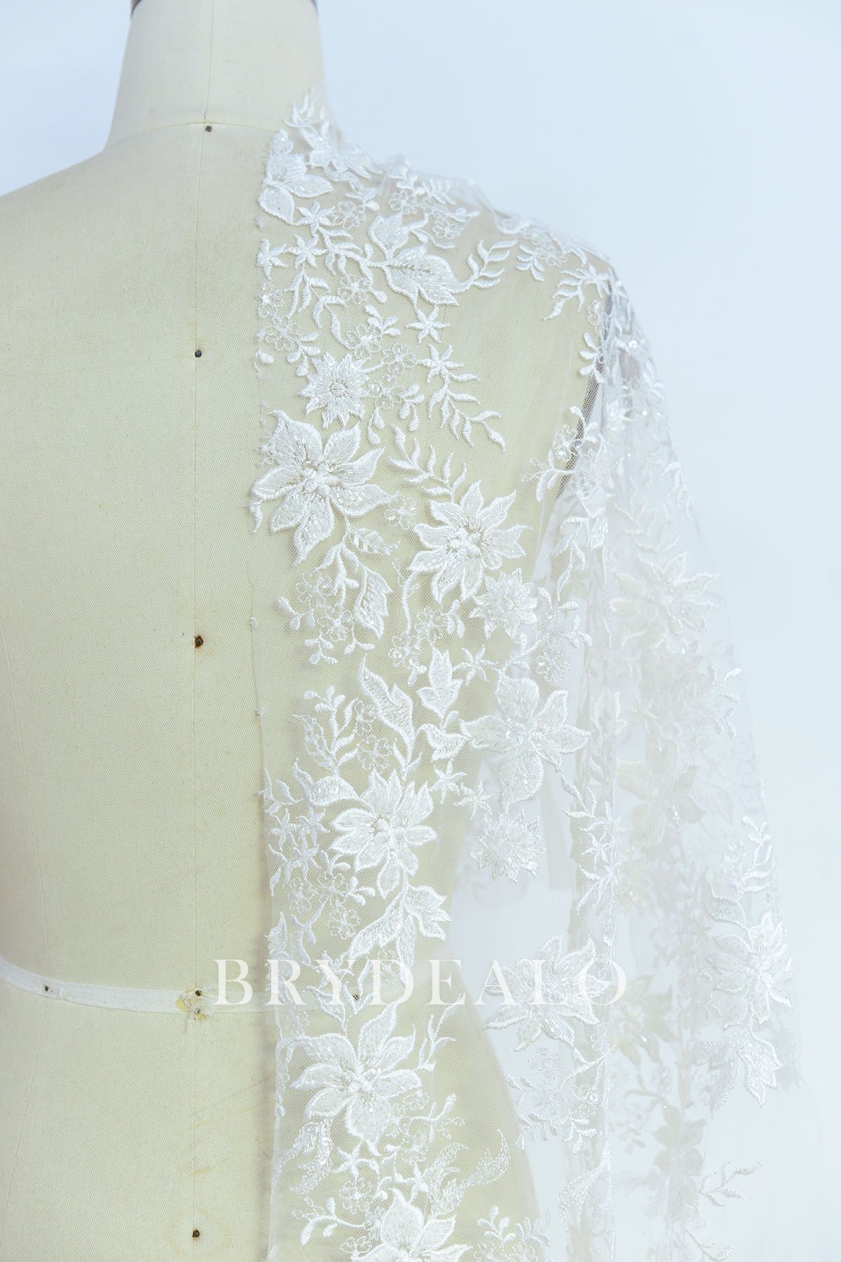 Romantic Beaded Flower Embroidered Lace Online