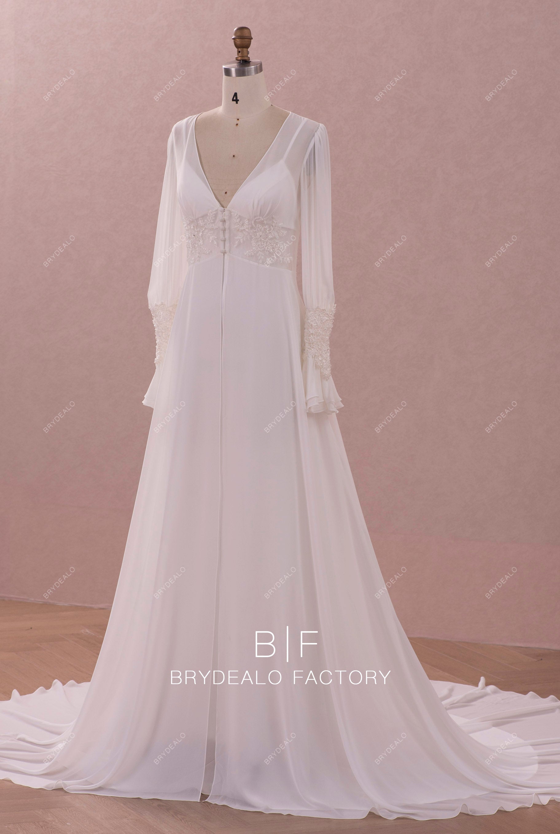 designer lace chiffon bridal jacket slip wedding dress