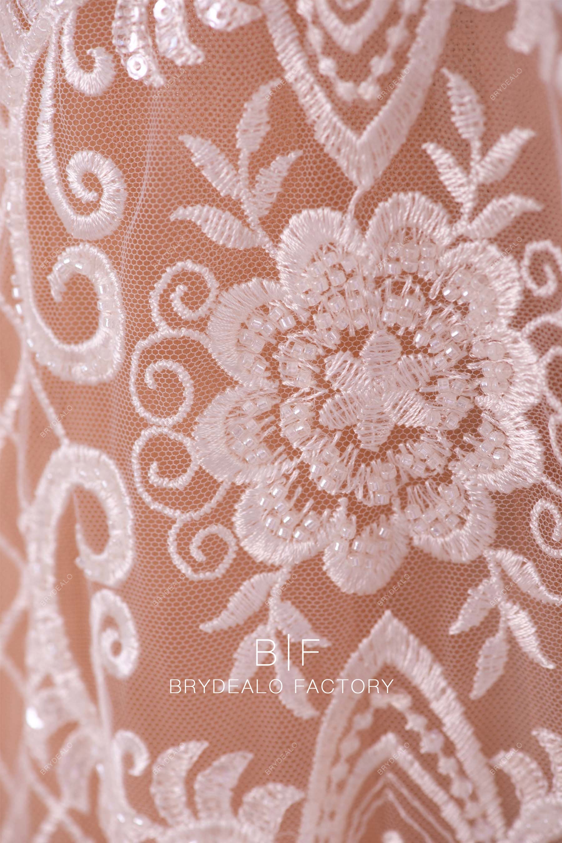 beautiful abstract pattern lace for wedding dresses