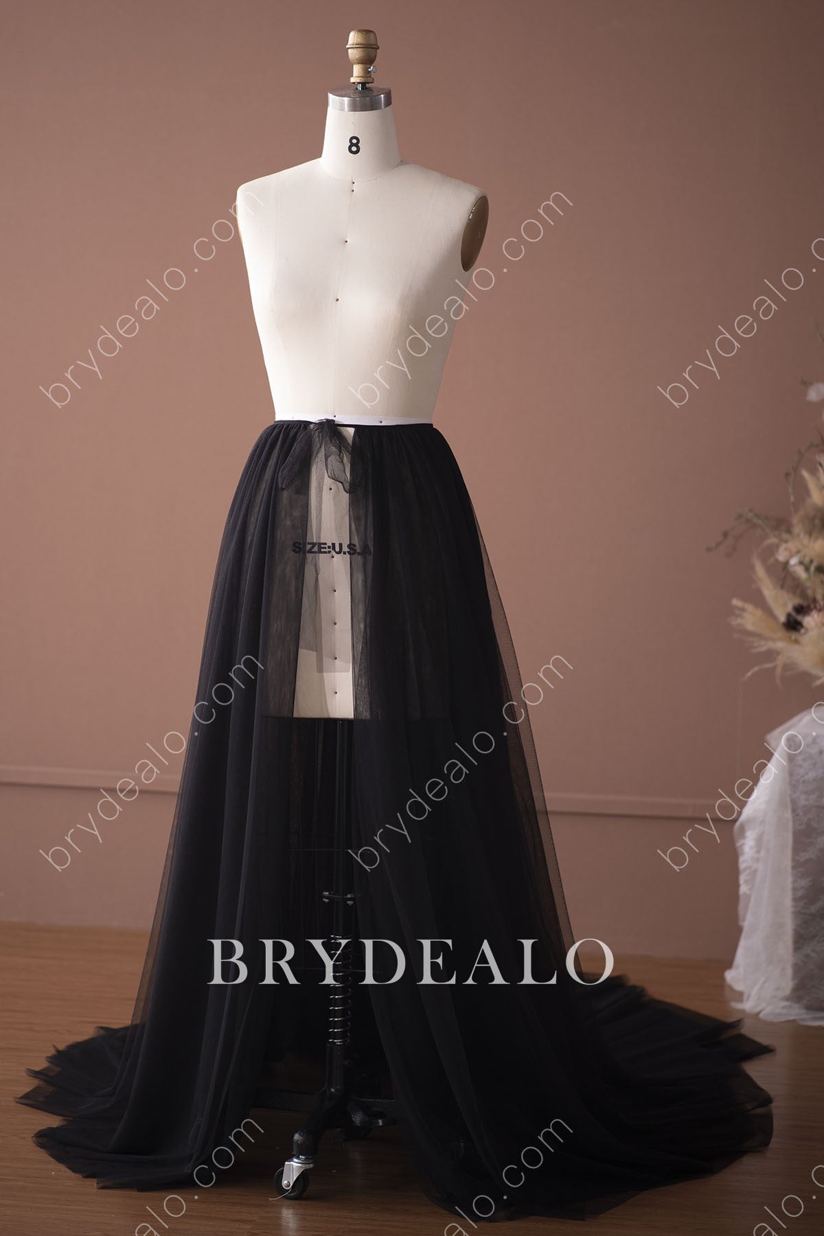best tulle A-line bridal overskirt