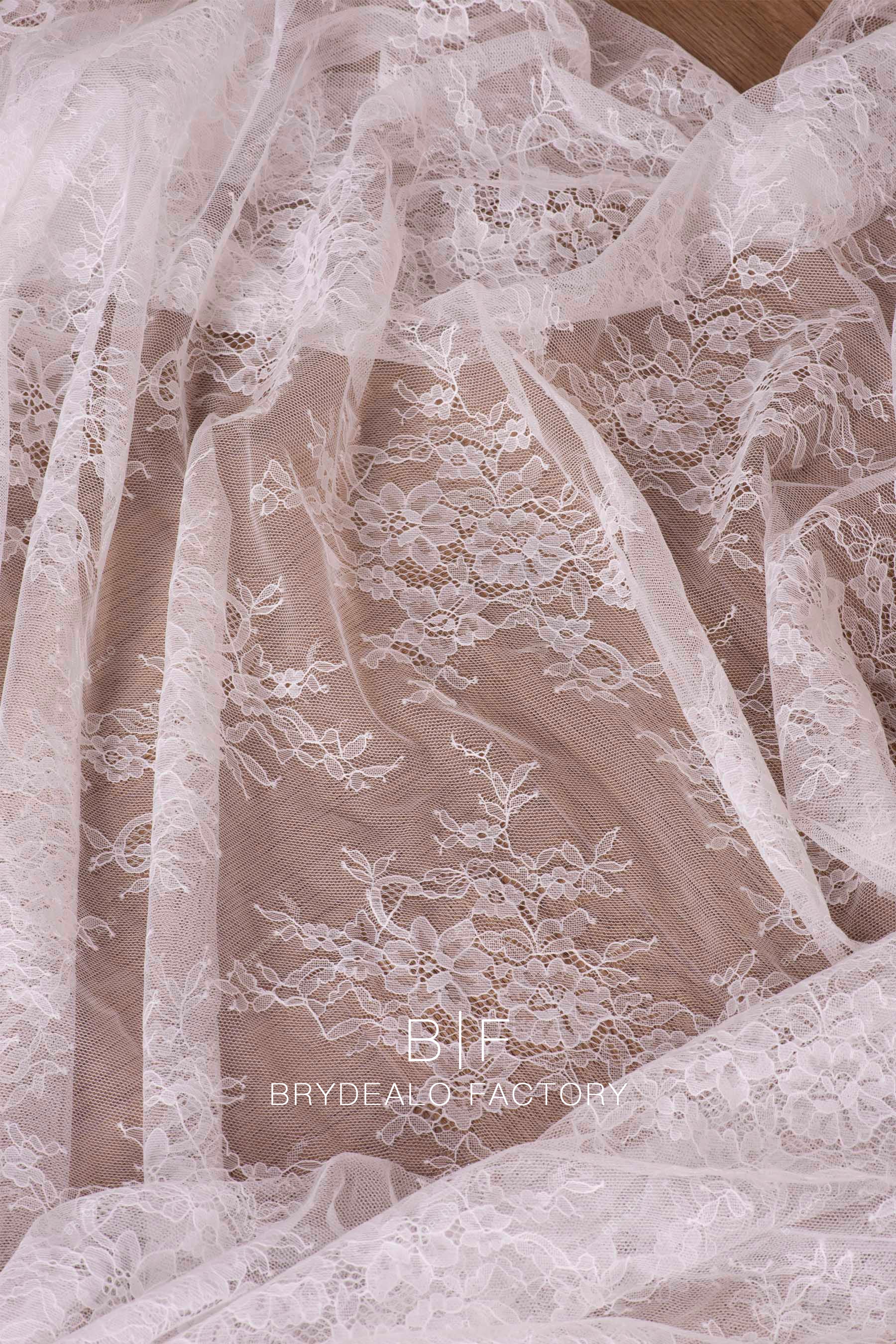 Best Chantilly flower lace fabric