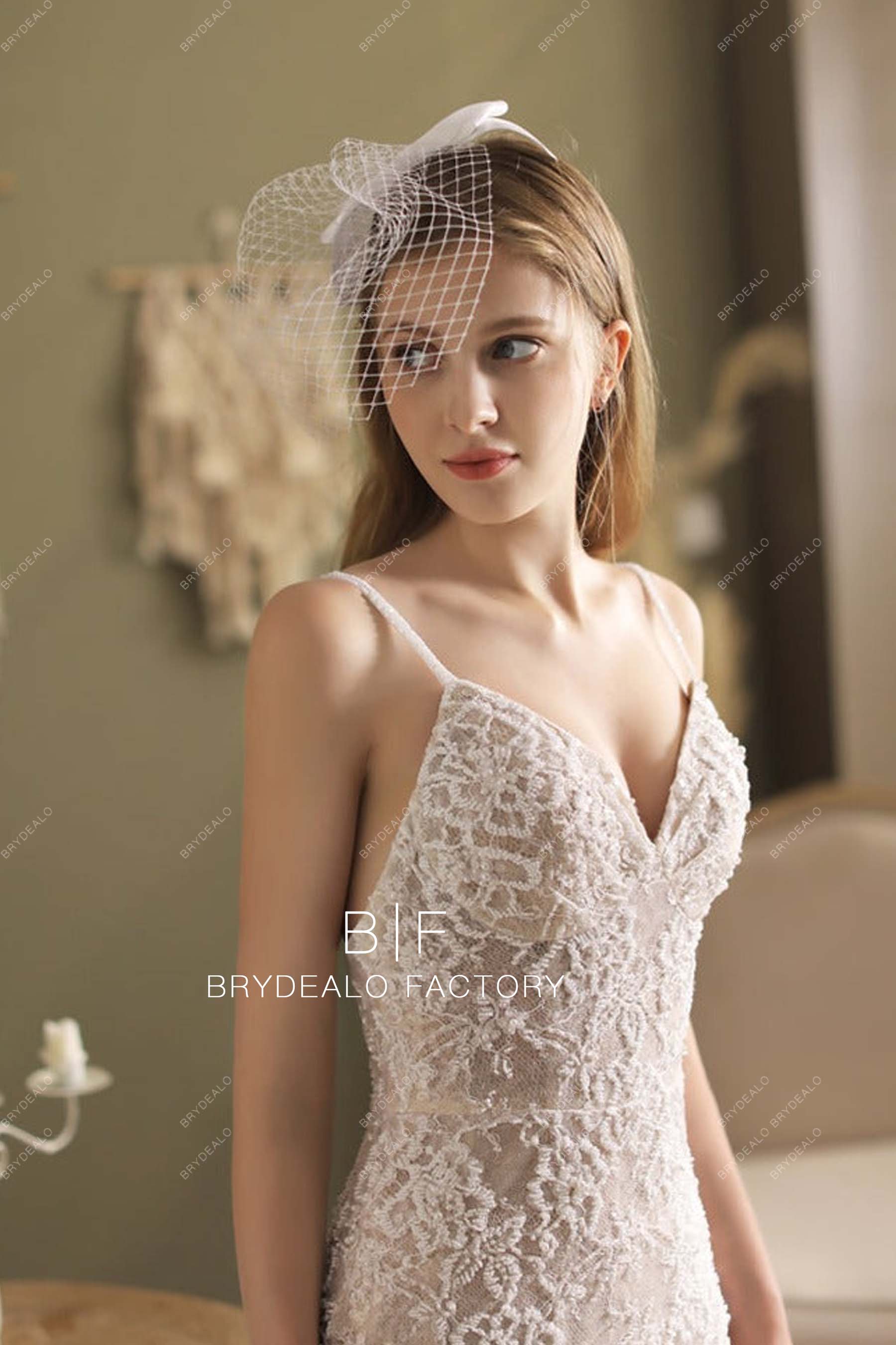 hollywood bridal birdcage veil
