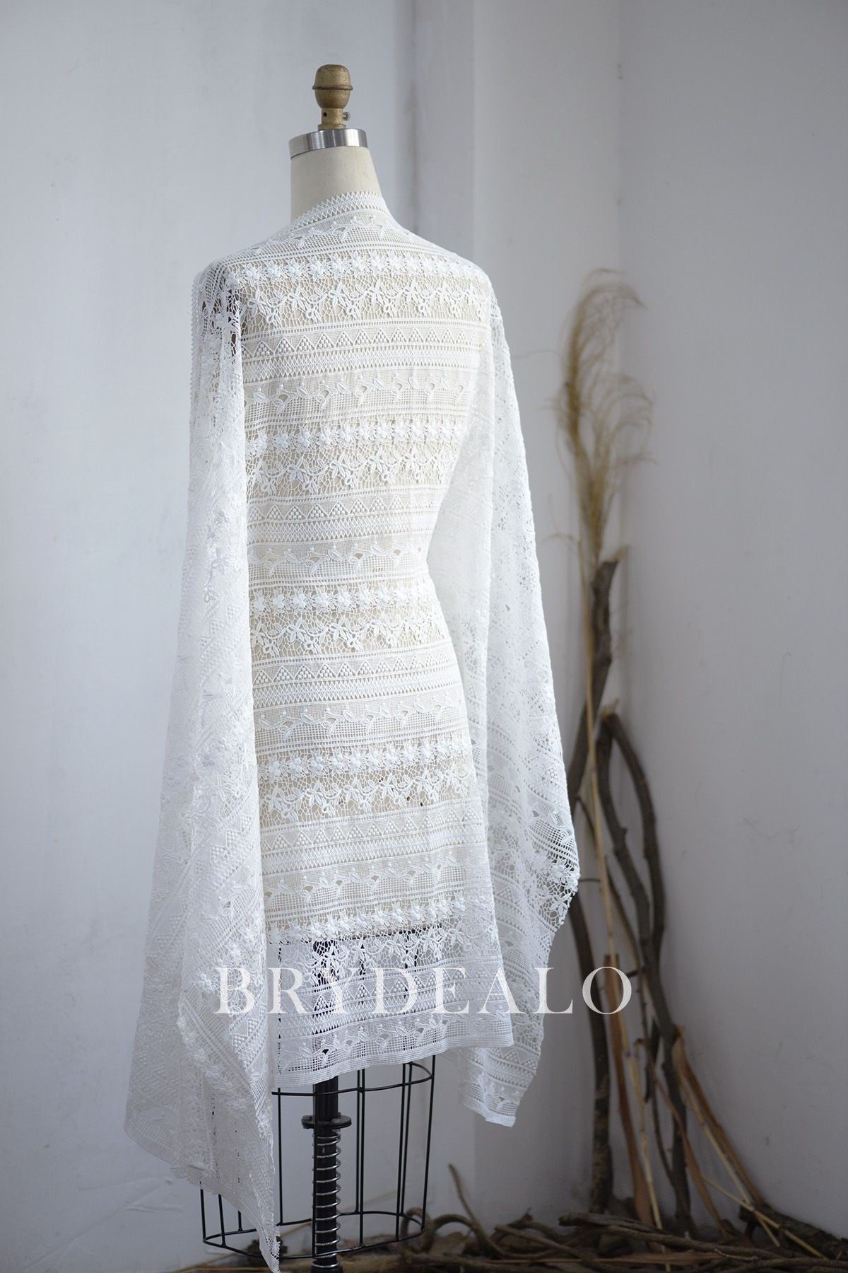 Regular Patterns Bridal Crochet Lace Fabric for Dresses