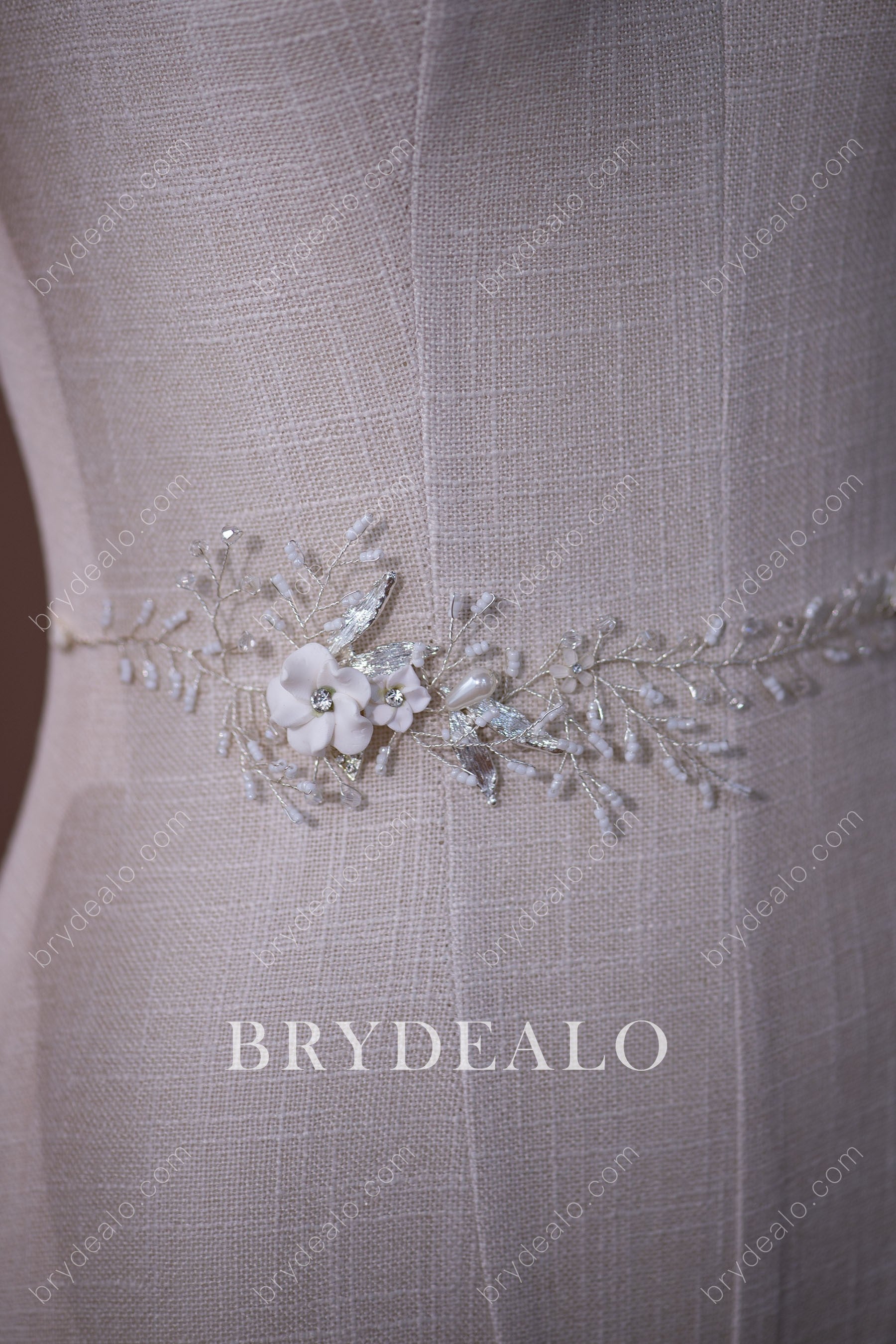 Best Designer Flower Branch Beaded Bridal Sash