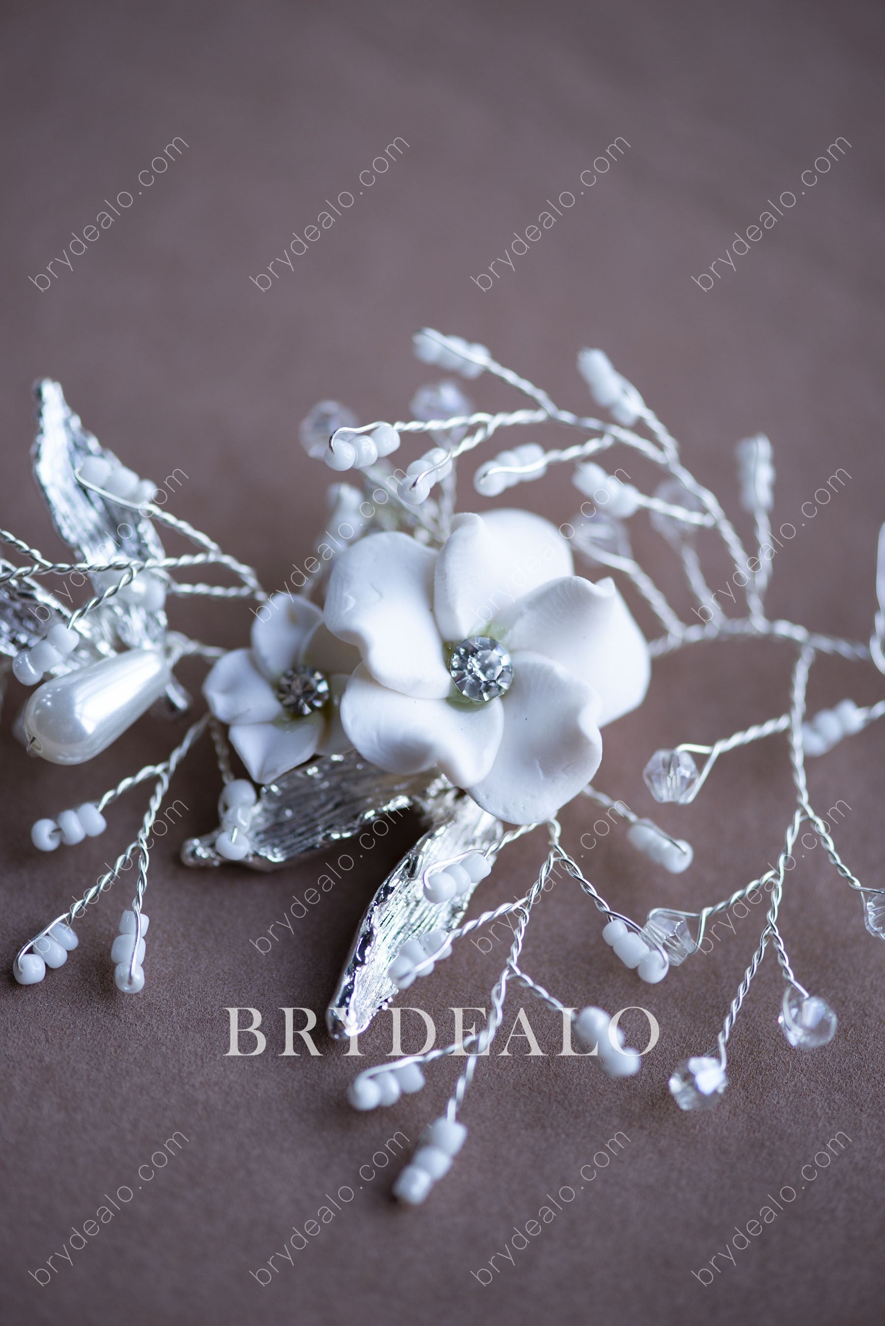 Designer Flower Branch Beaded Bridal Sash for sale