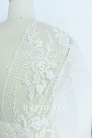 Romantic Shimmery Embroidery Tiny Flower Lace Fabric