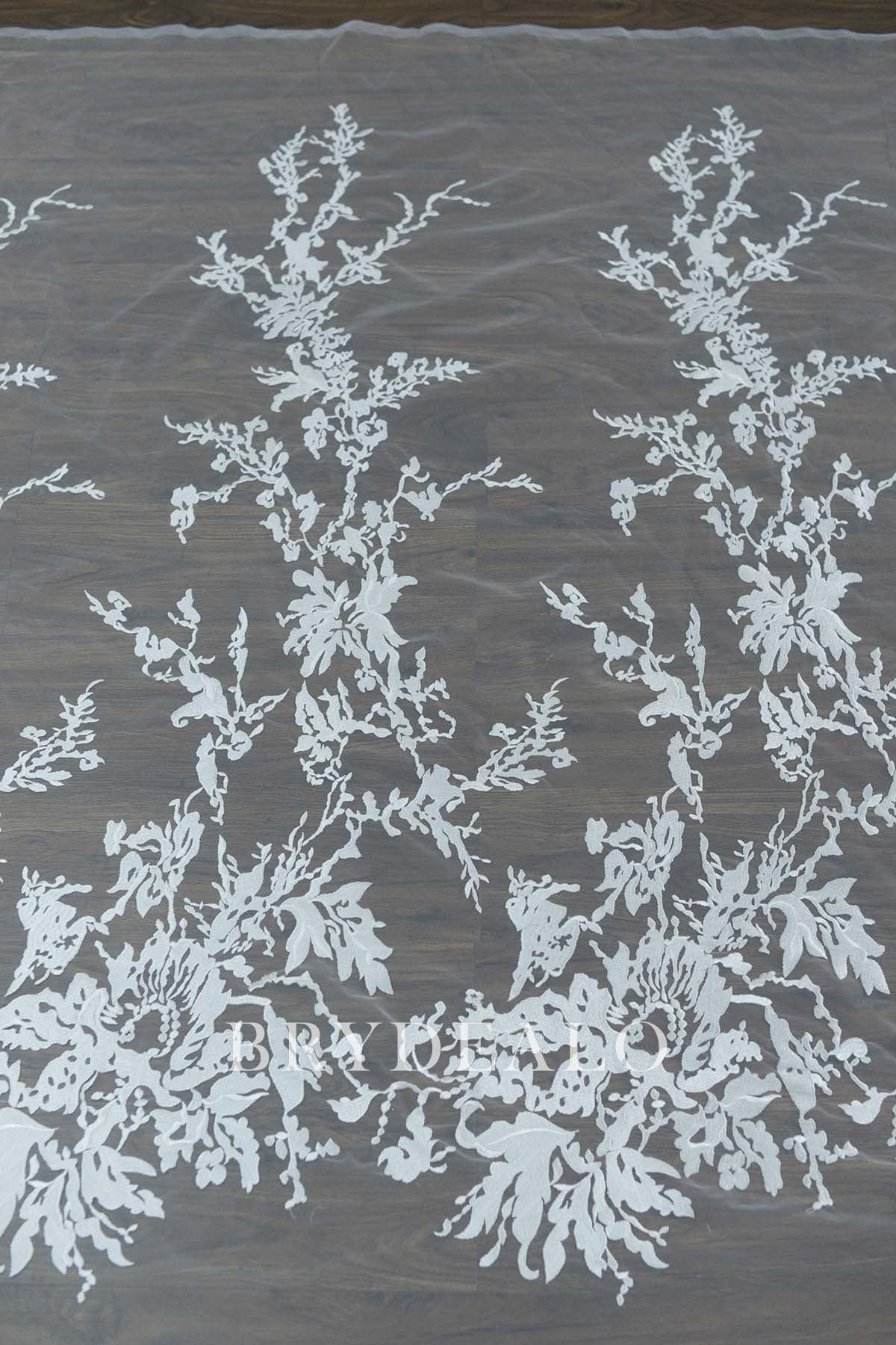 Disorderly Bushes Bridal Embroidery Lace Fabric for Sale