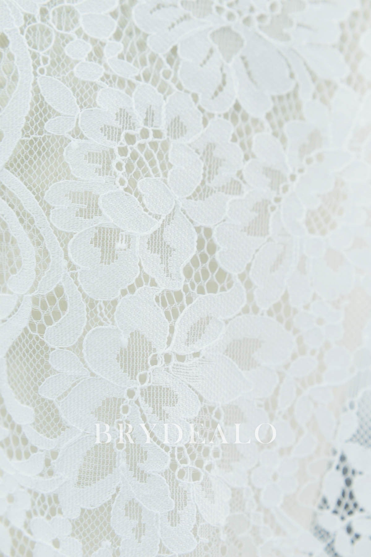 Popular Gridding Motif Corded Scallop Lace Fabric
