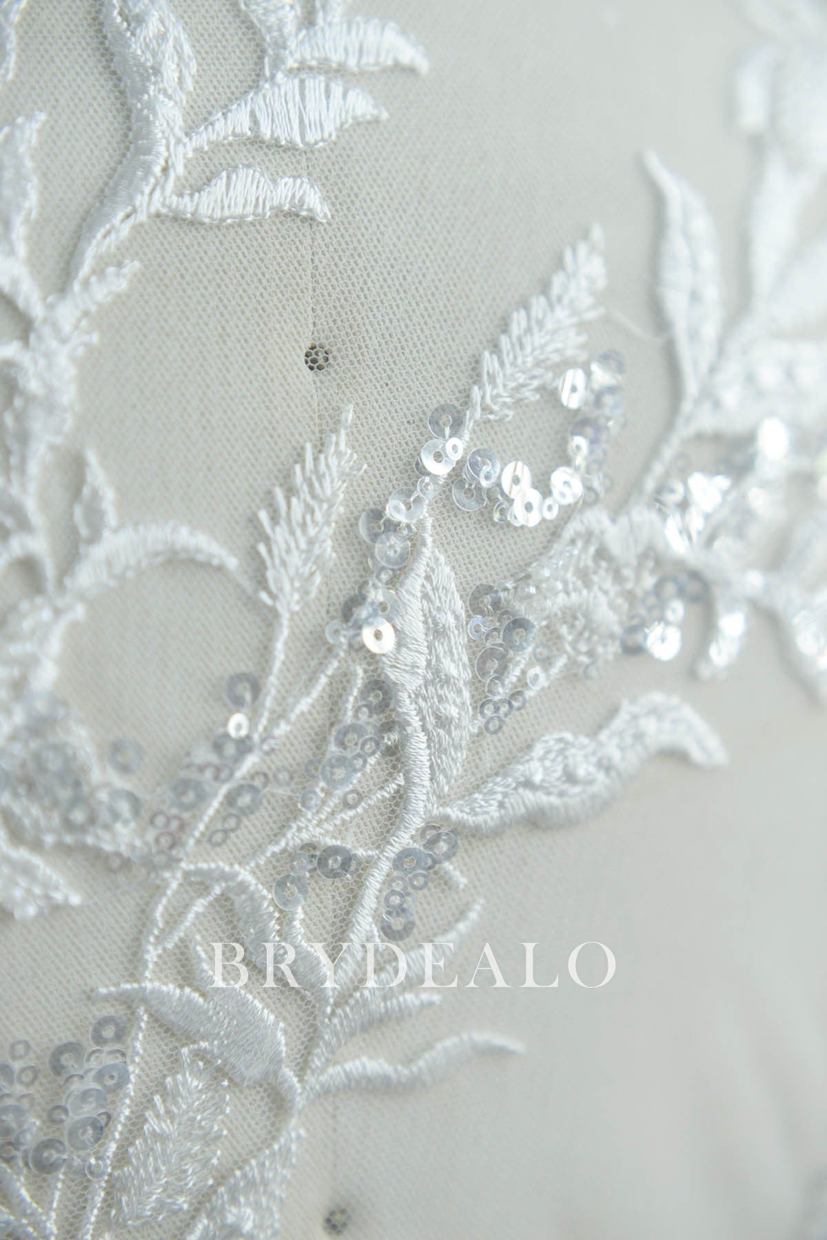 Best Beaded Flower Leaf Bridal Lace Fabric