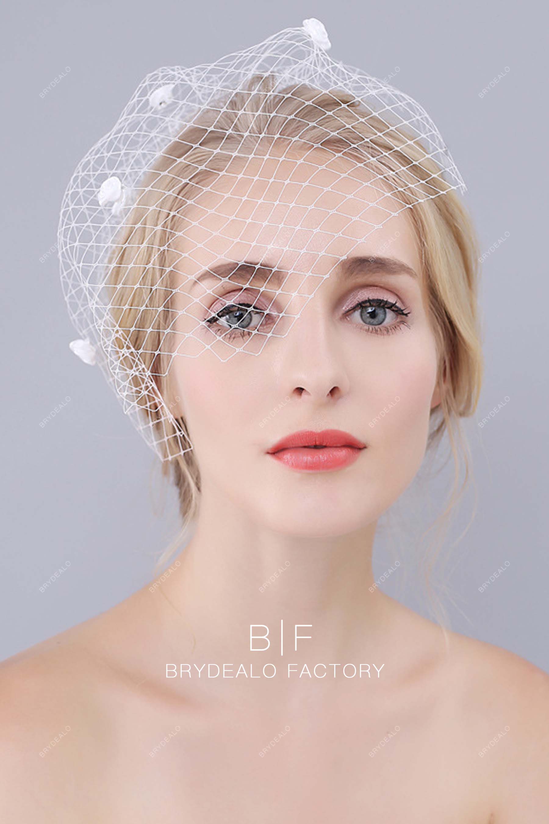 Blusher Veil Romantic Petal Birdcage Wedding Veil