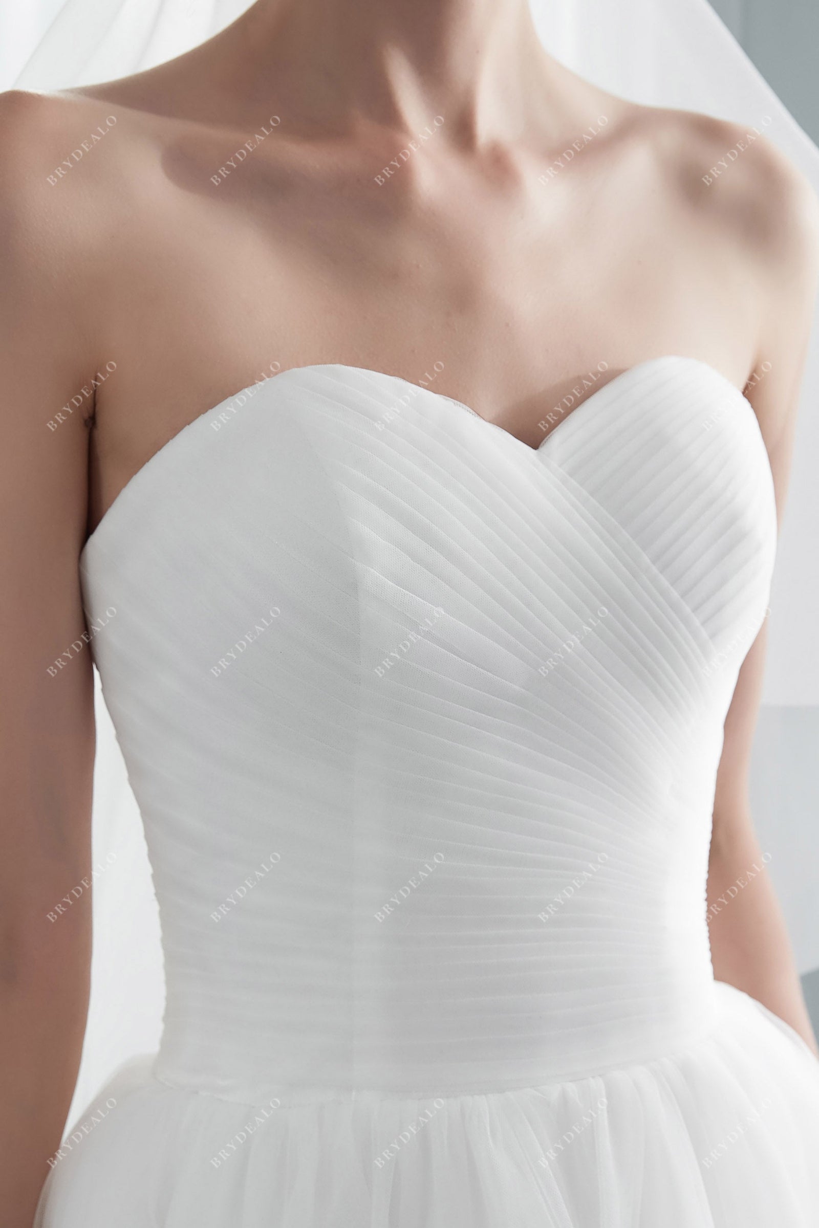 Long Strapless Tulle Gown with Sweetheart  Neck Cabernet Plus Size
